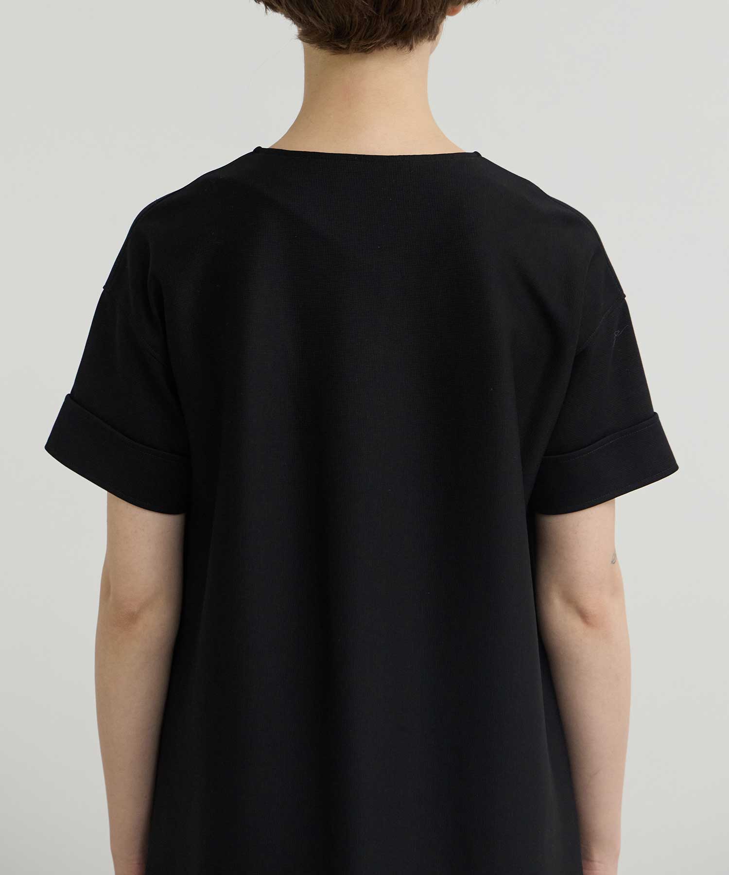 RERACS FRONT TUCK HENLY NECK DRESS THE RERACS