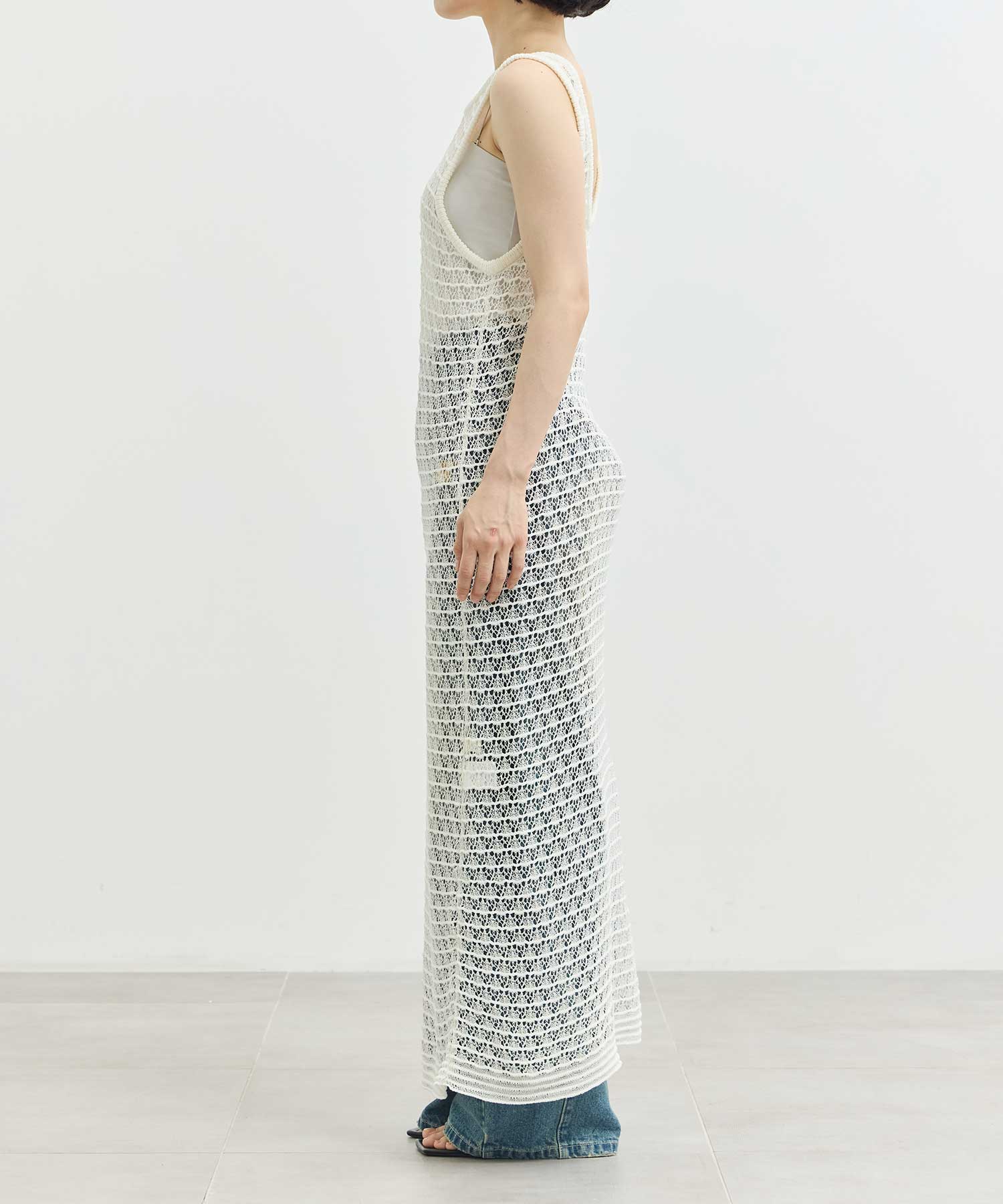 lacework knit one piece Louren