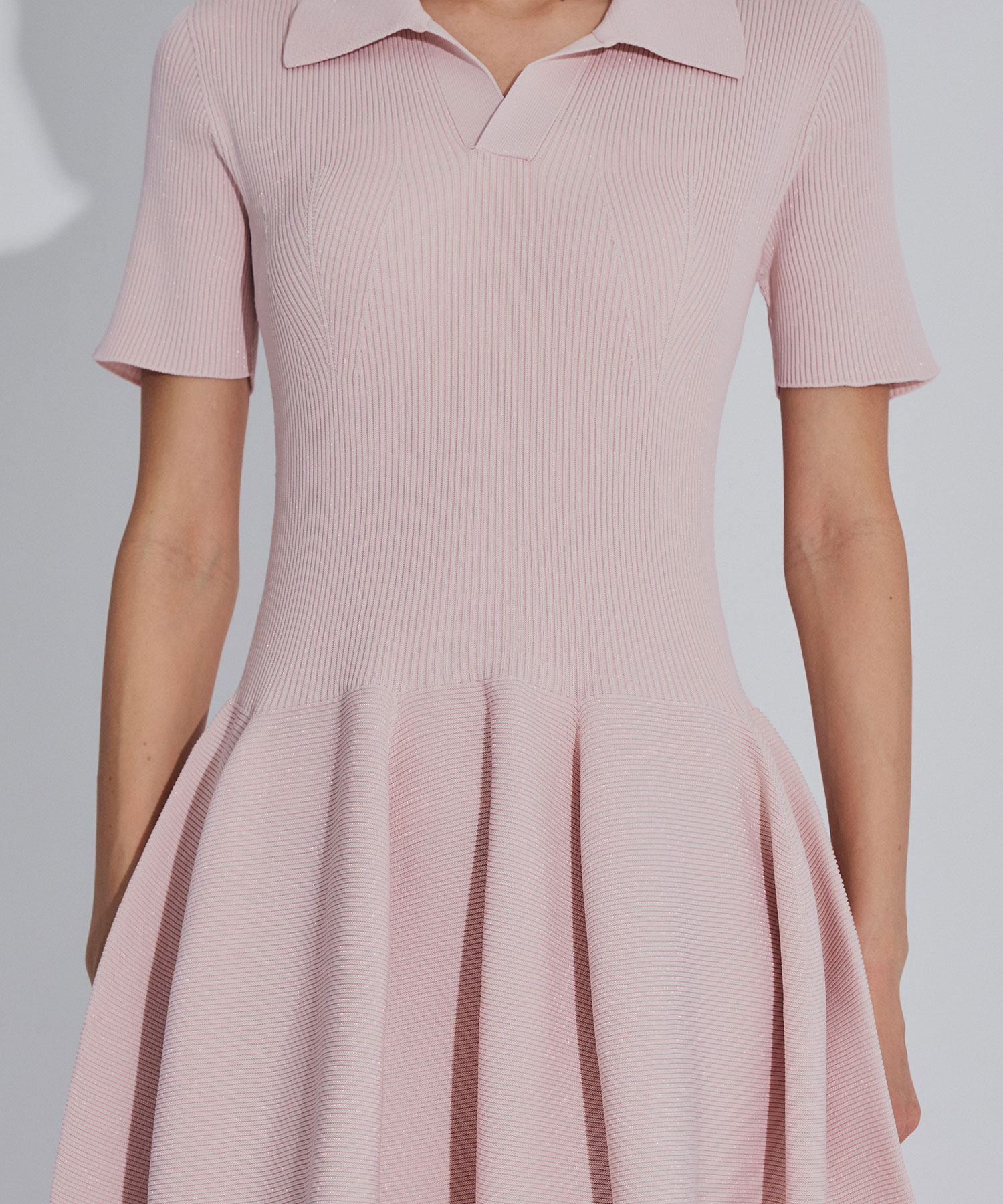 POTTERY GLITTER SHORT SLEEVE POLO DRESS CFCL