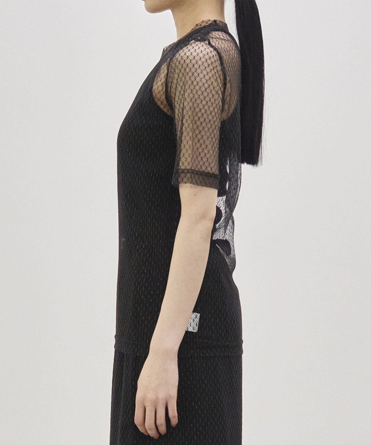 【WEB限定】tulle lace tops Louren