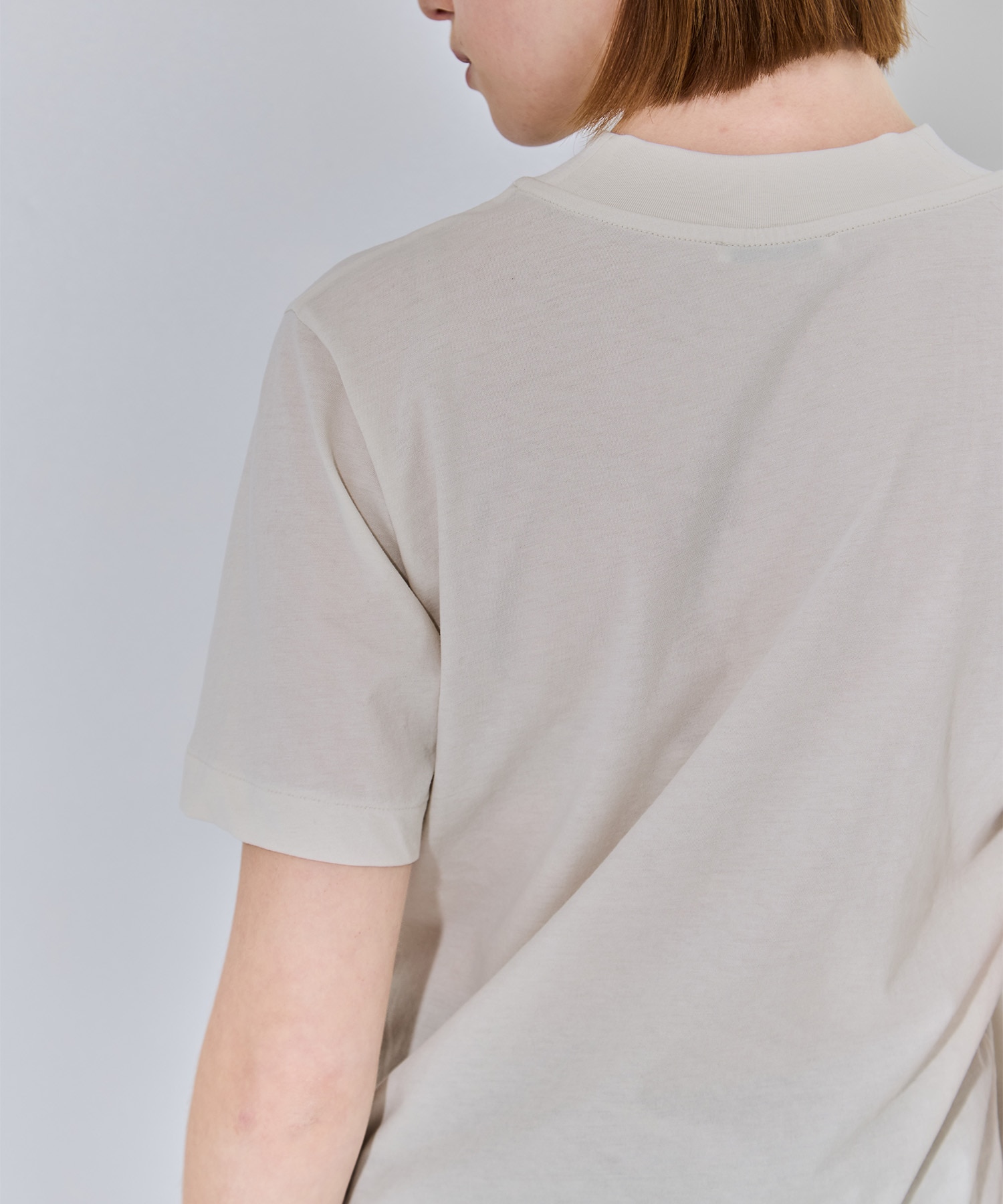 FRESCA NUBUCK MOCK NECK T SHIRTS ATON