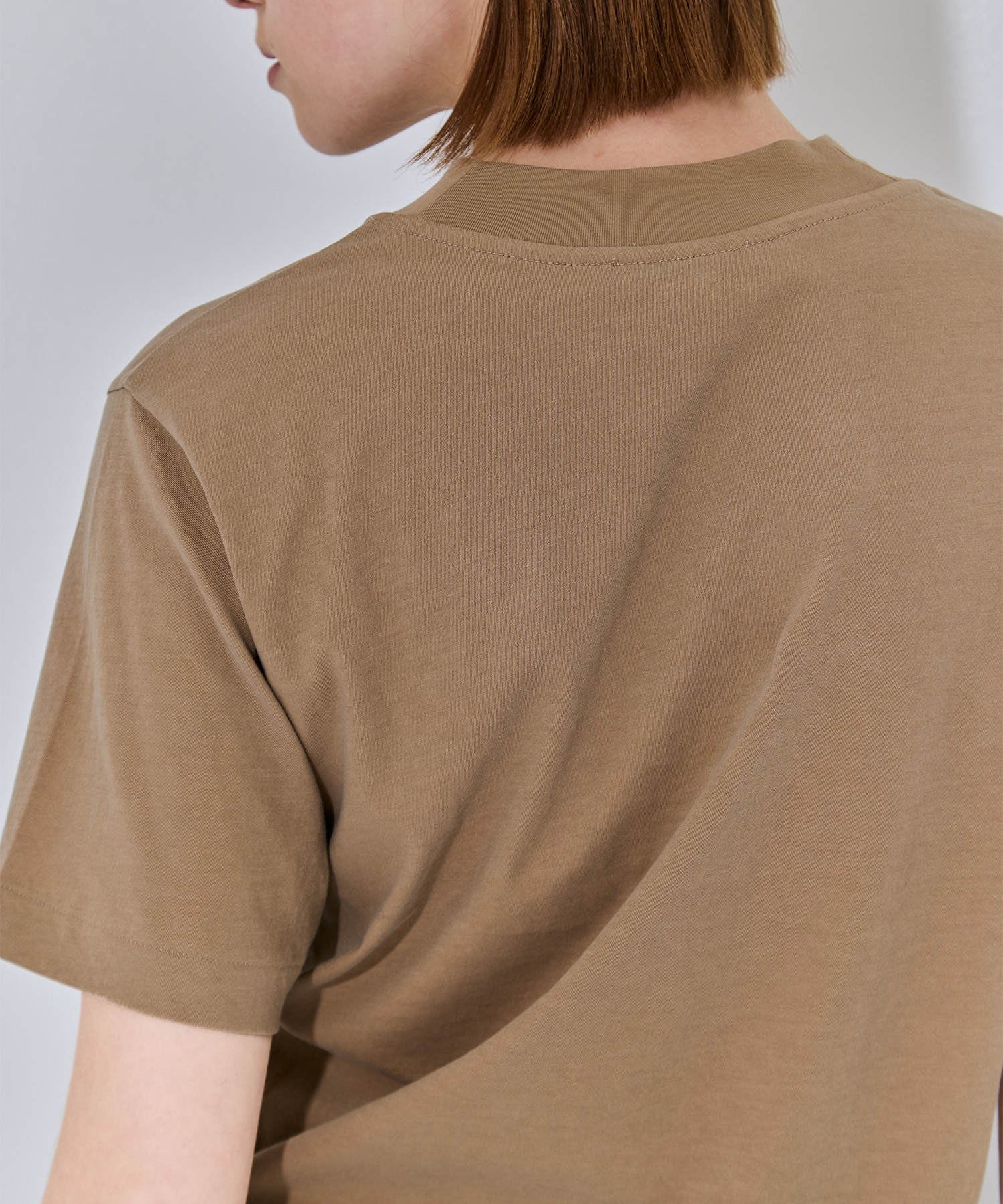 FRESCA NUBUCK MOCK NECK T SHIRTS ATON