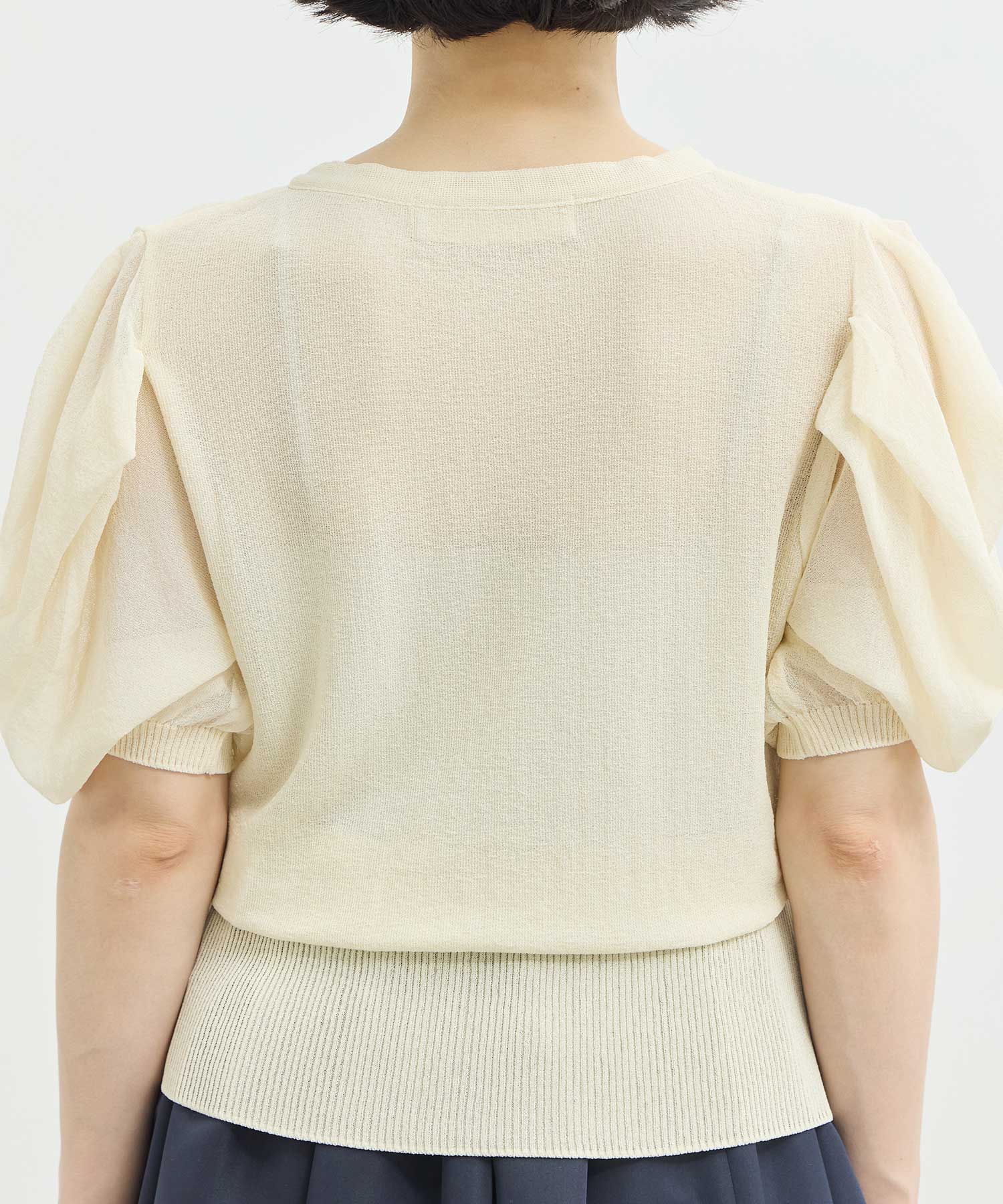 Harf Sleeve Lace Knit Cardigan THE TOKYO