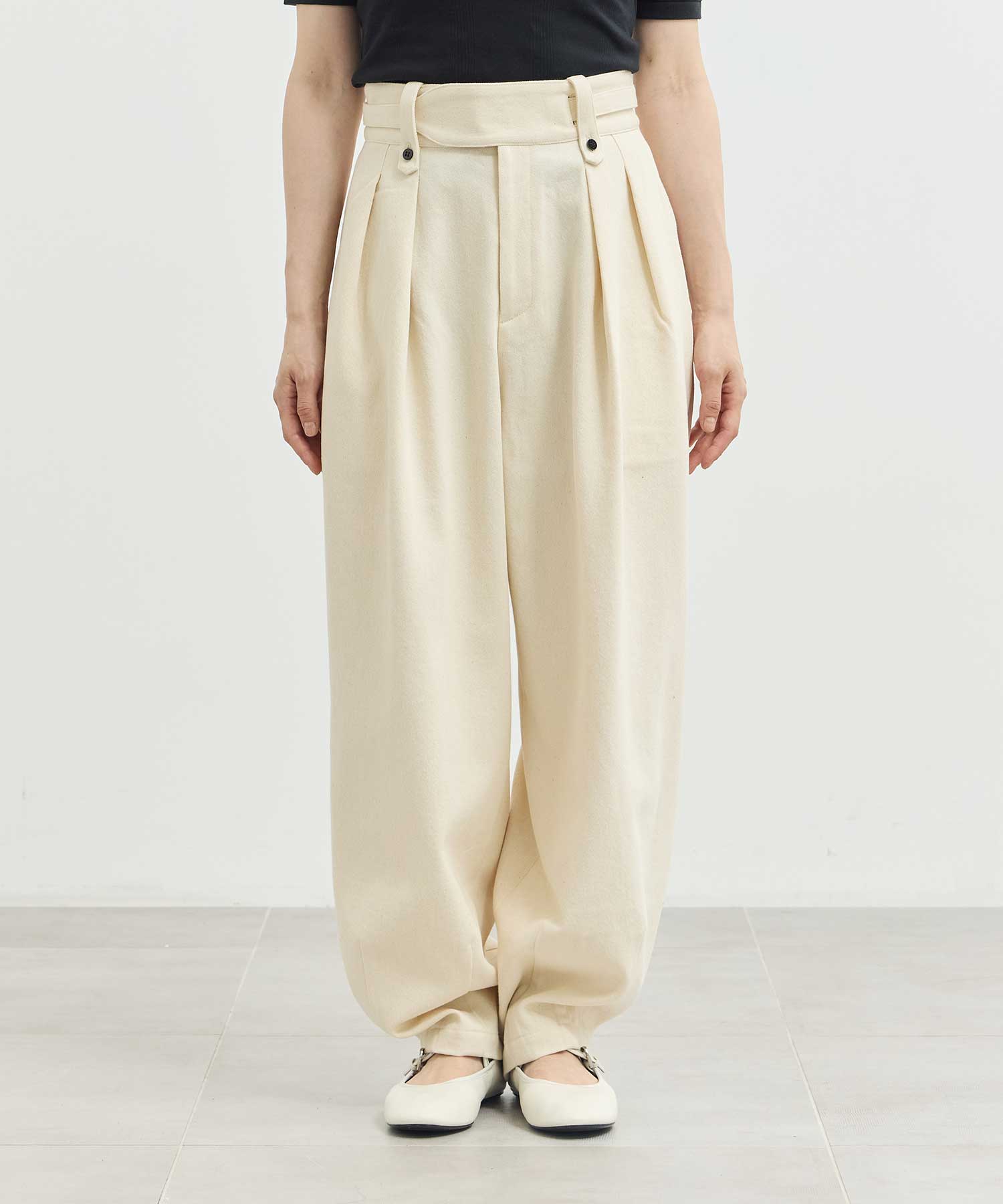 slab cotton cocoon pants Louren