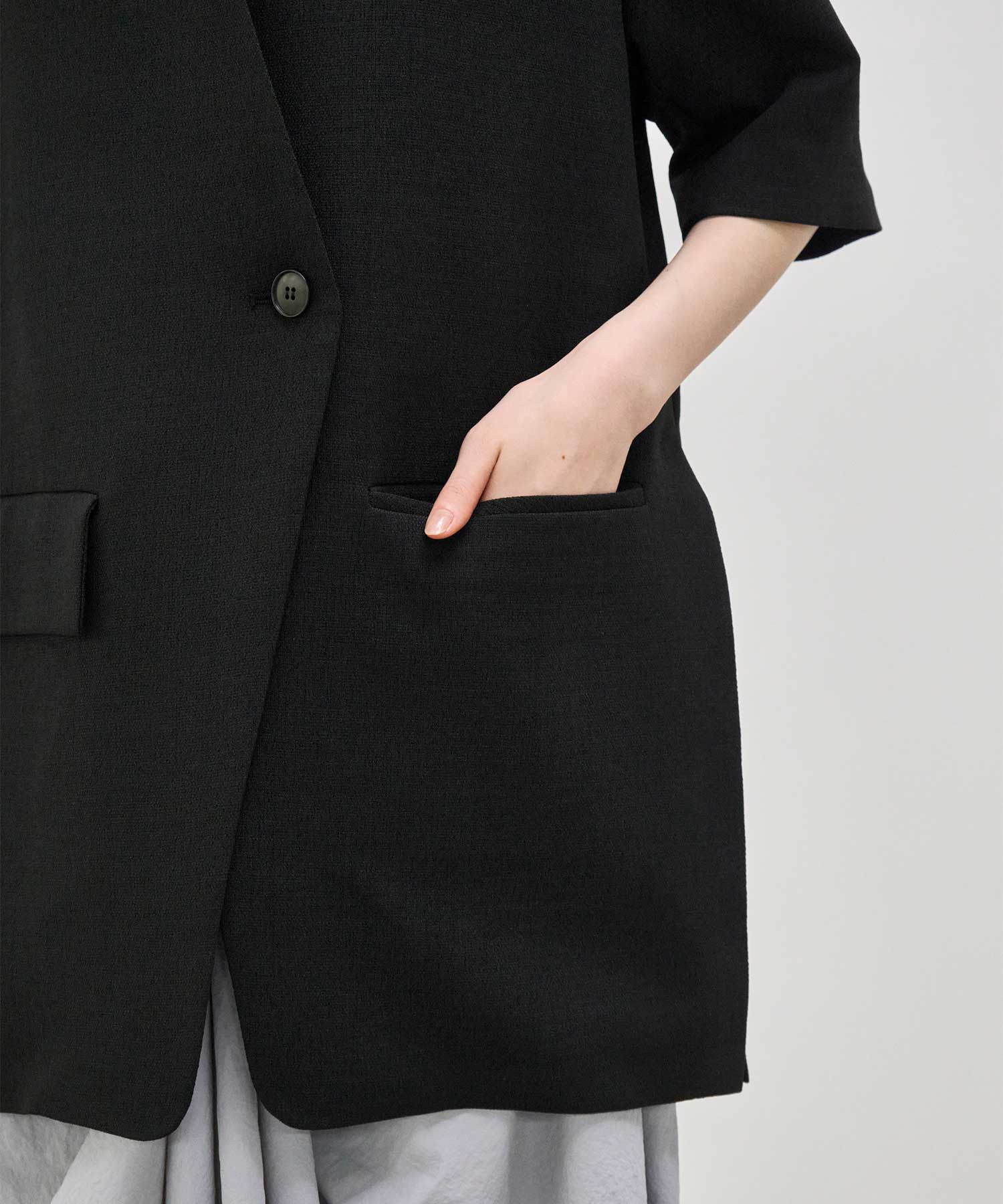 別注 side slit harf sleeve jacket Louren