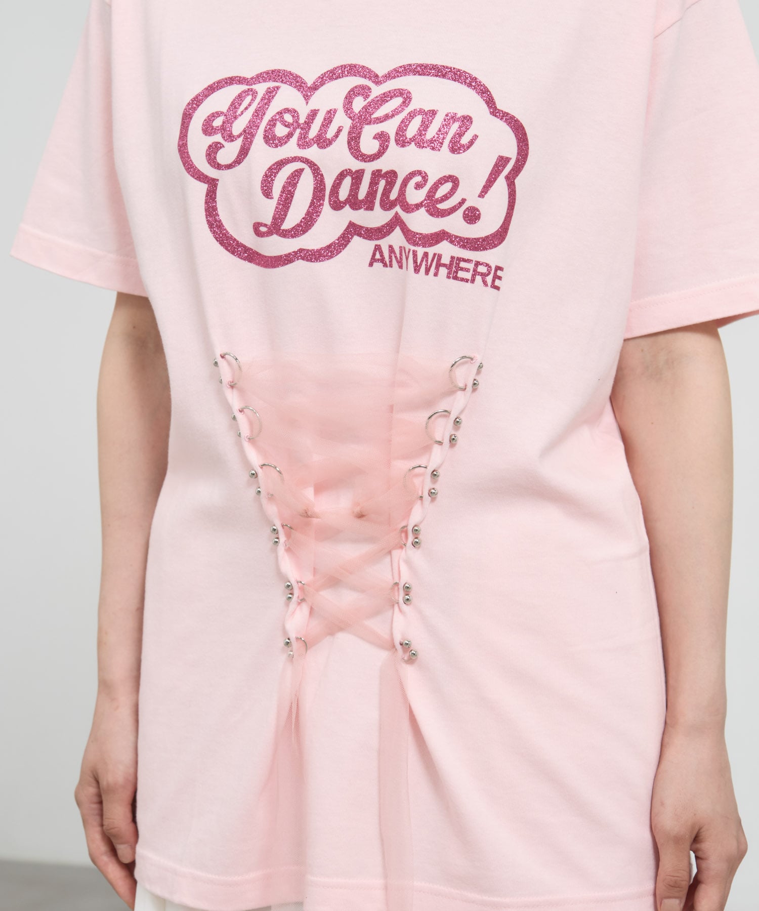 CP-25222B　Lace Up Tee Chika Kisada