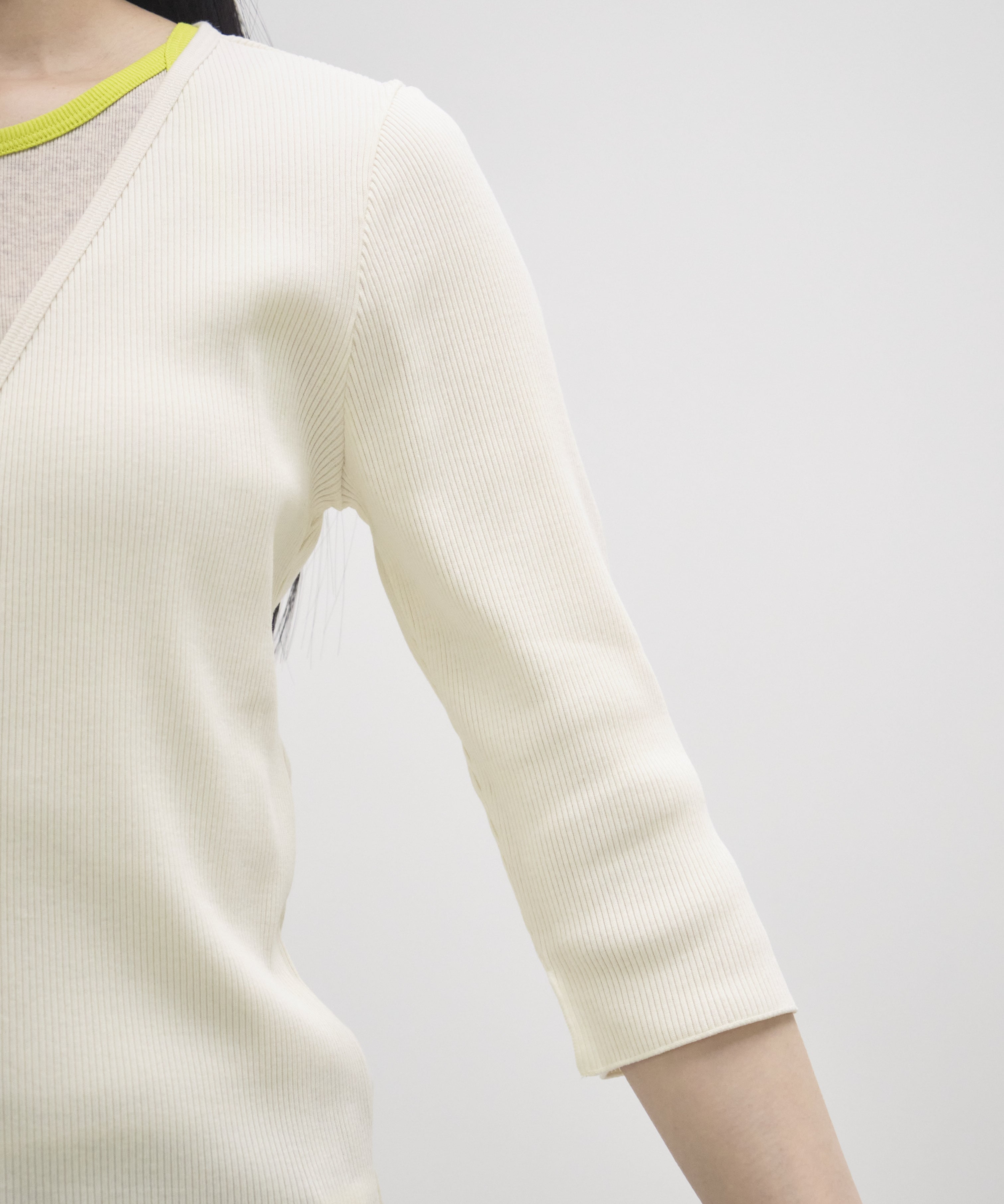 V Neck 3/4 Sleeve Cardigan GOOD PEOPLE GOOD STITCHING GOOD PRODUCT