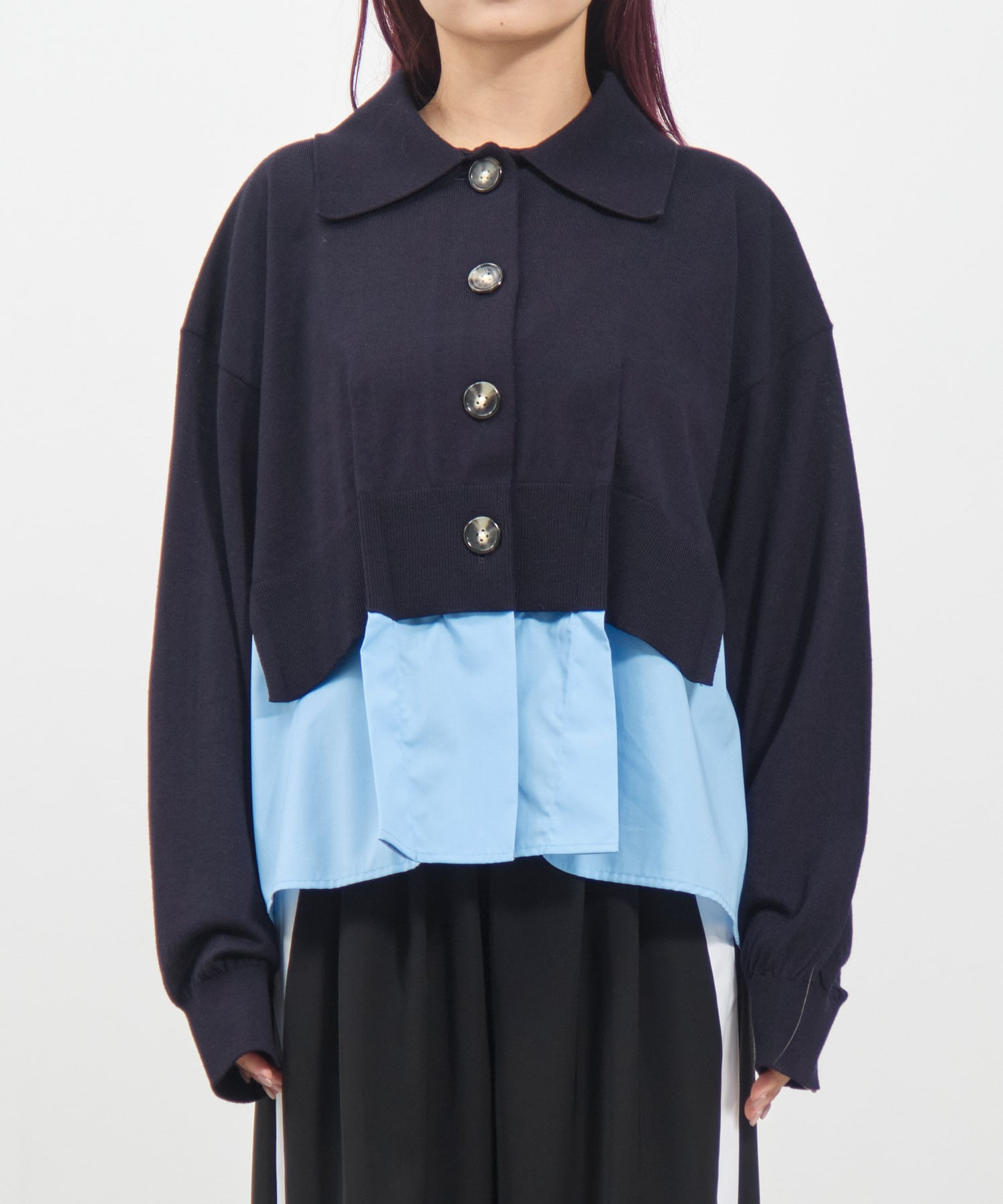 FAKE-LAYERED CARDIGAN｜ENFOLD（エンフォルド）正規取り扱い