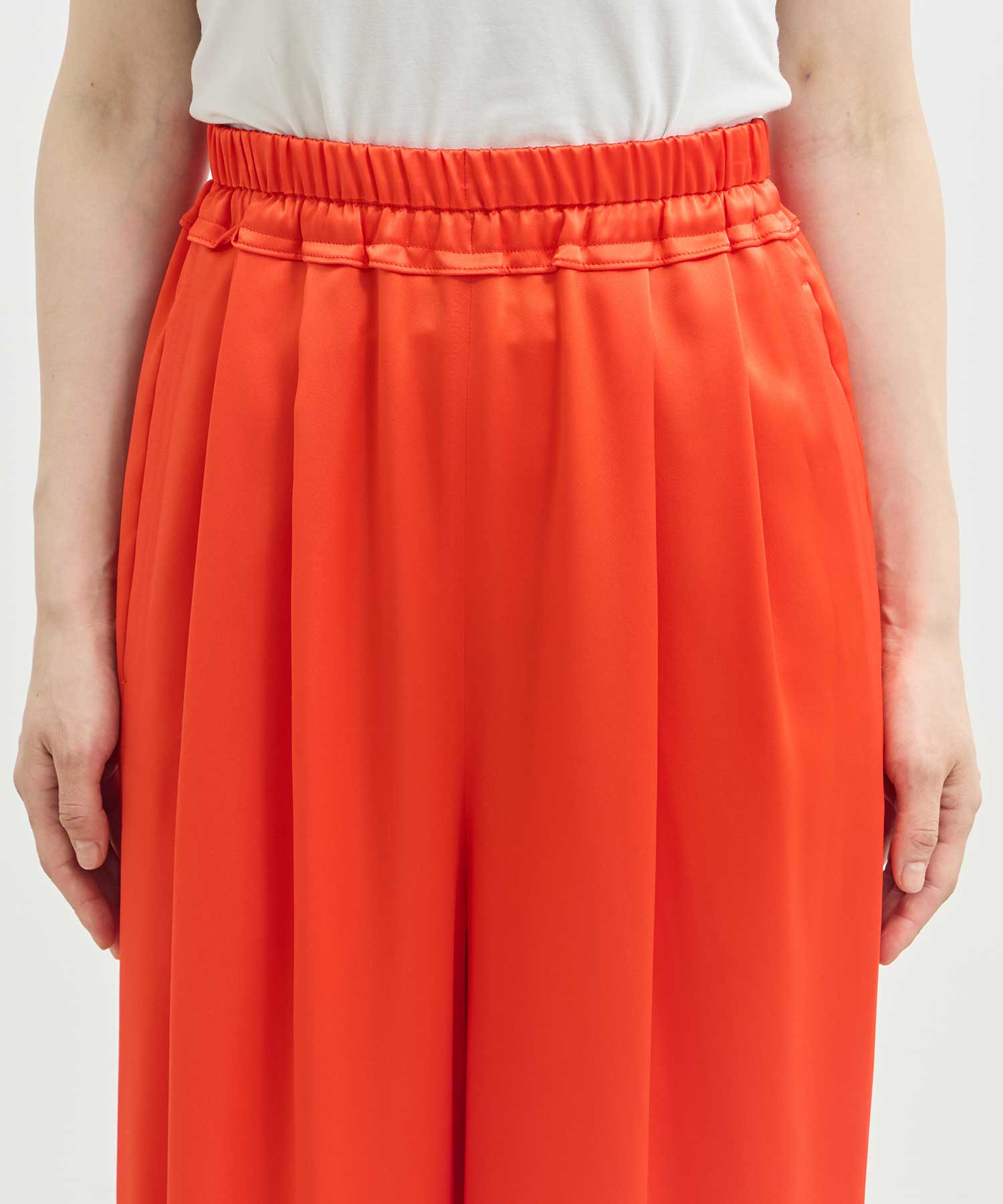 GATHER WIDE-TROUSERS ENFOLD