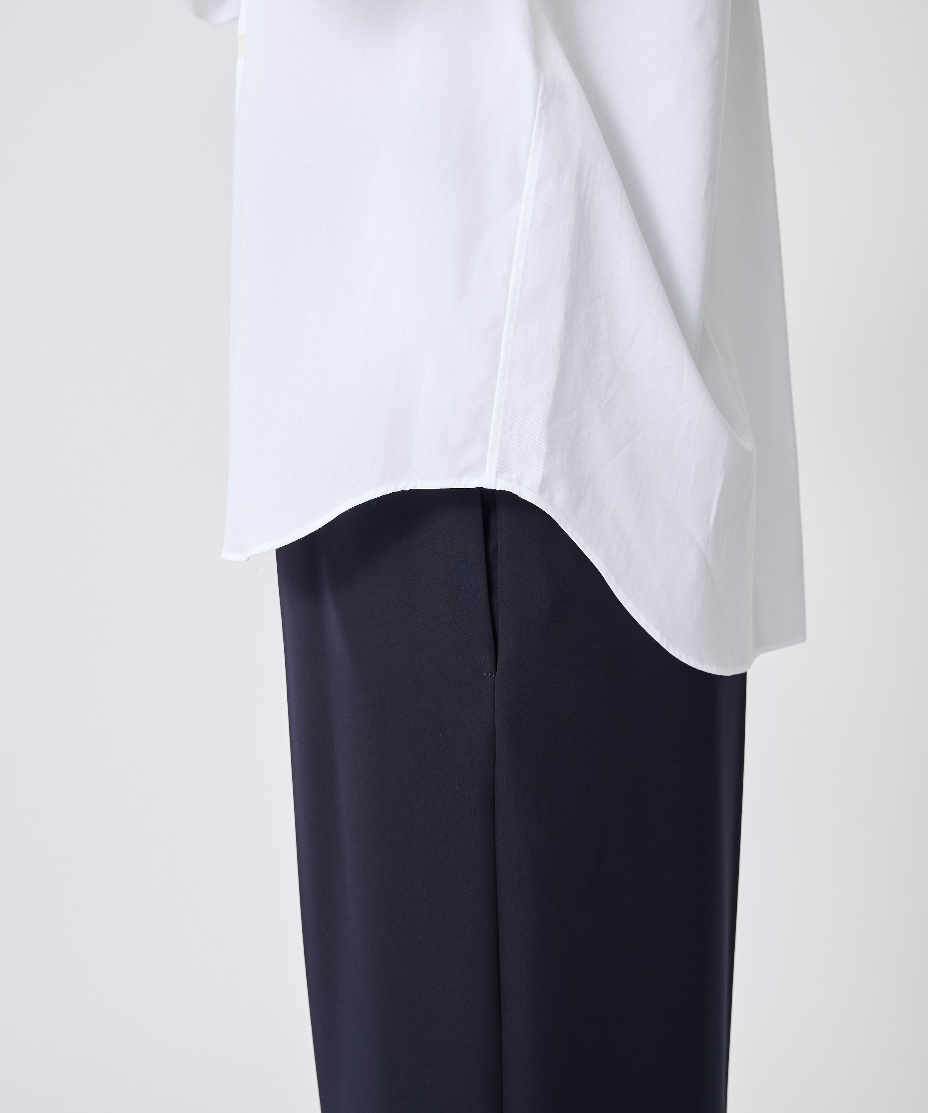 3P-B004-051 Flower Collar Shirt noir kei ninomiya