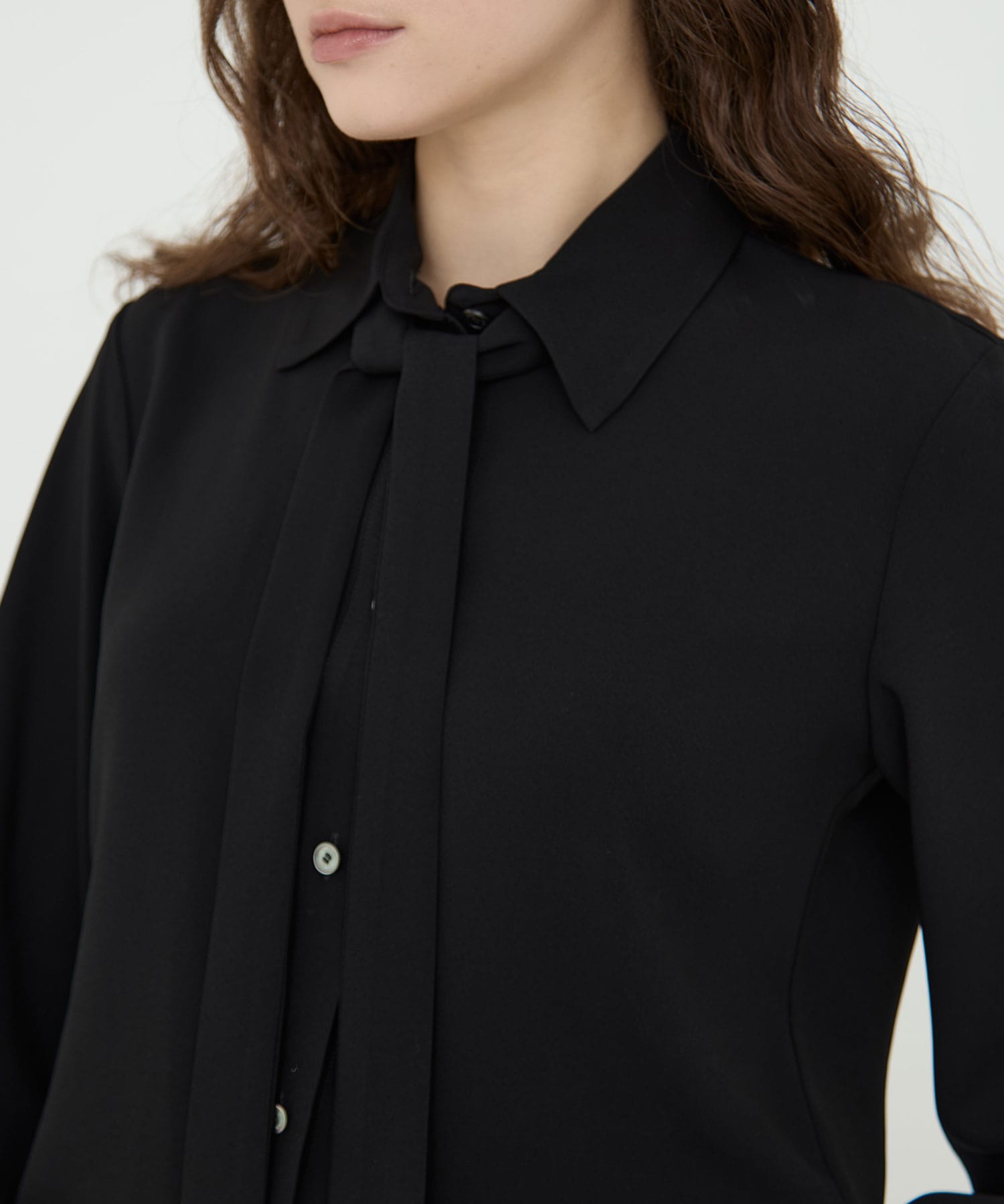 BLACK FORMAL BOWTIE SHIRT CINOH