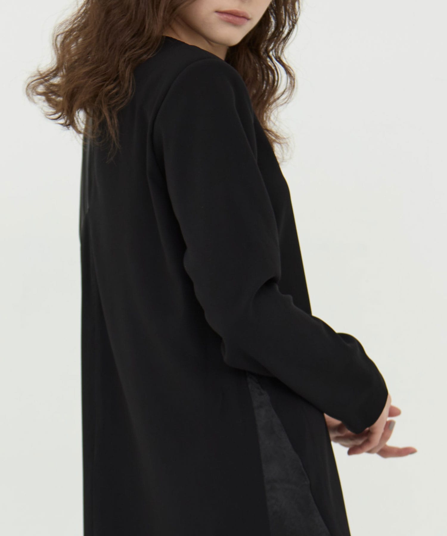 BLACK FORMAL ASYMMETRY DRESS CINOH