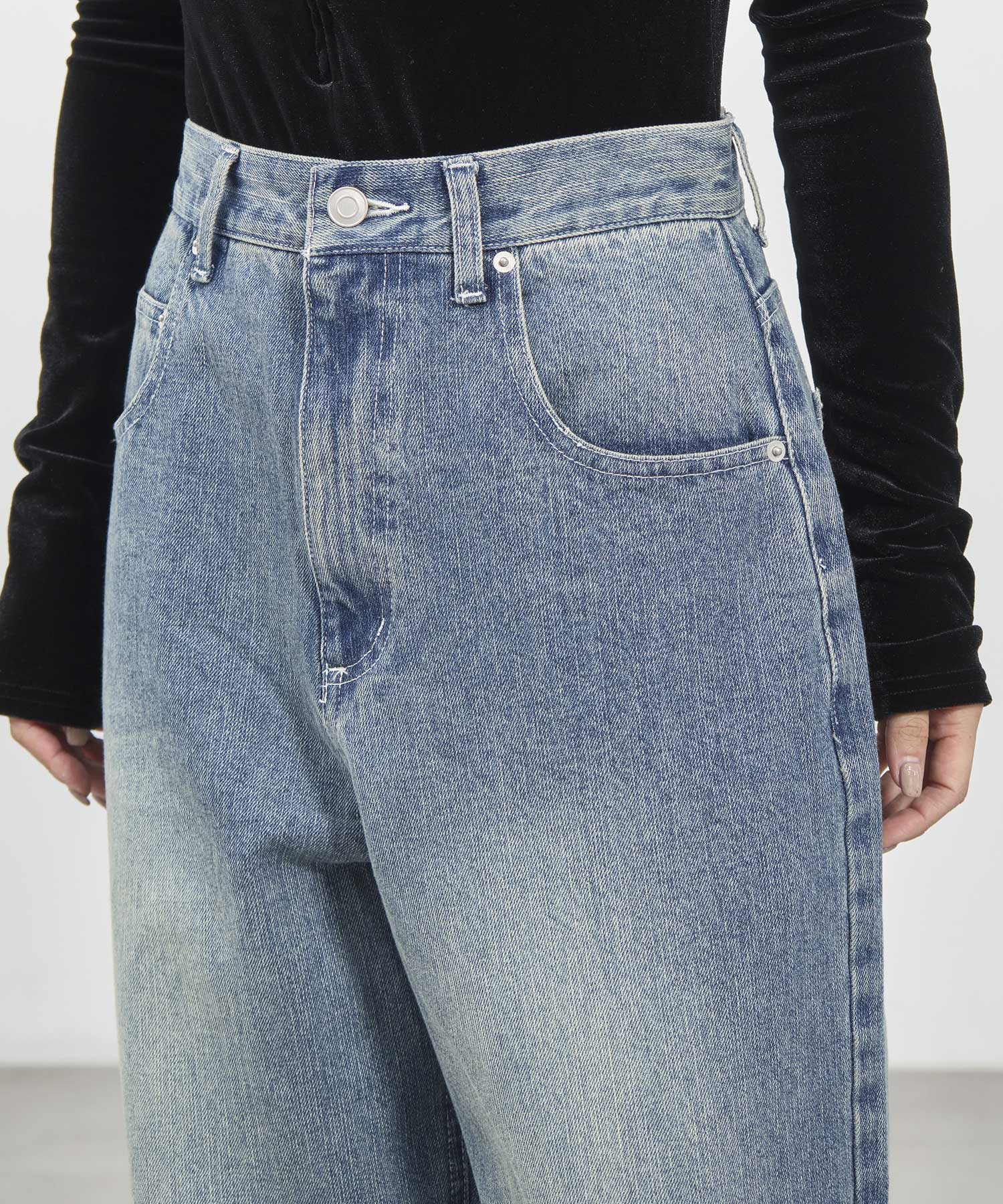 bleach hem denim Louren