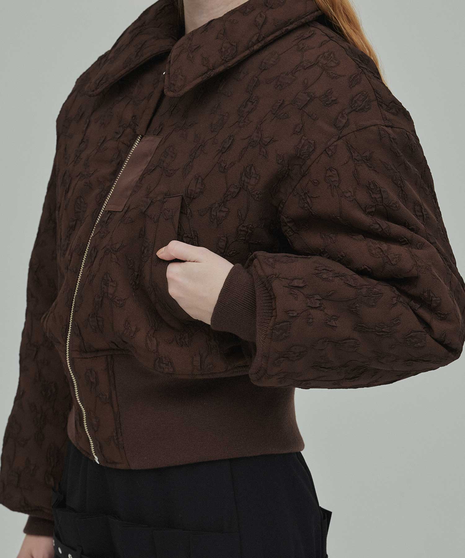 Floral jacquard bomber jacket FETICO