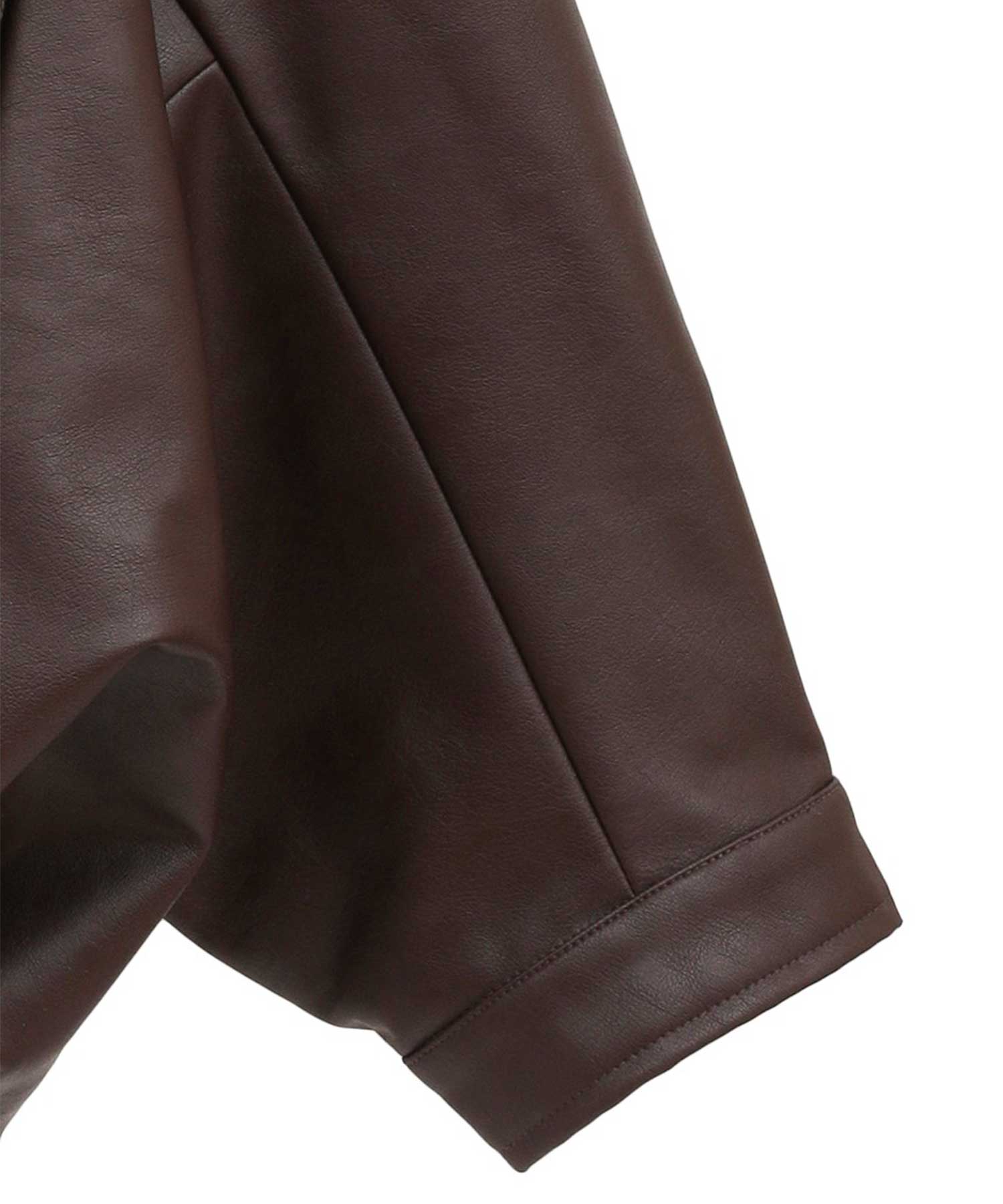FAKE LEATHER BALLOON JACKET CLANE