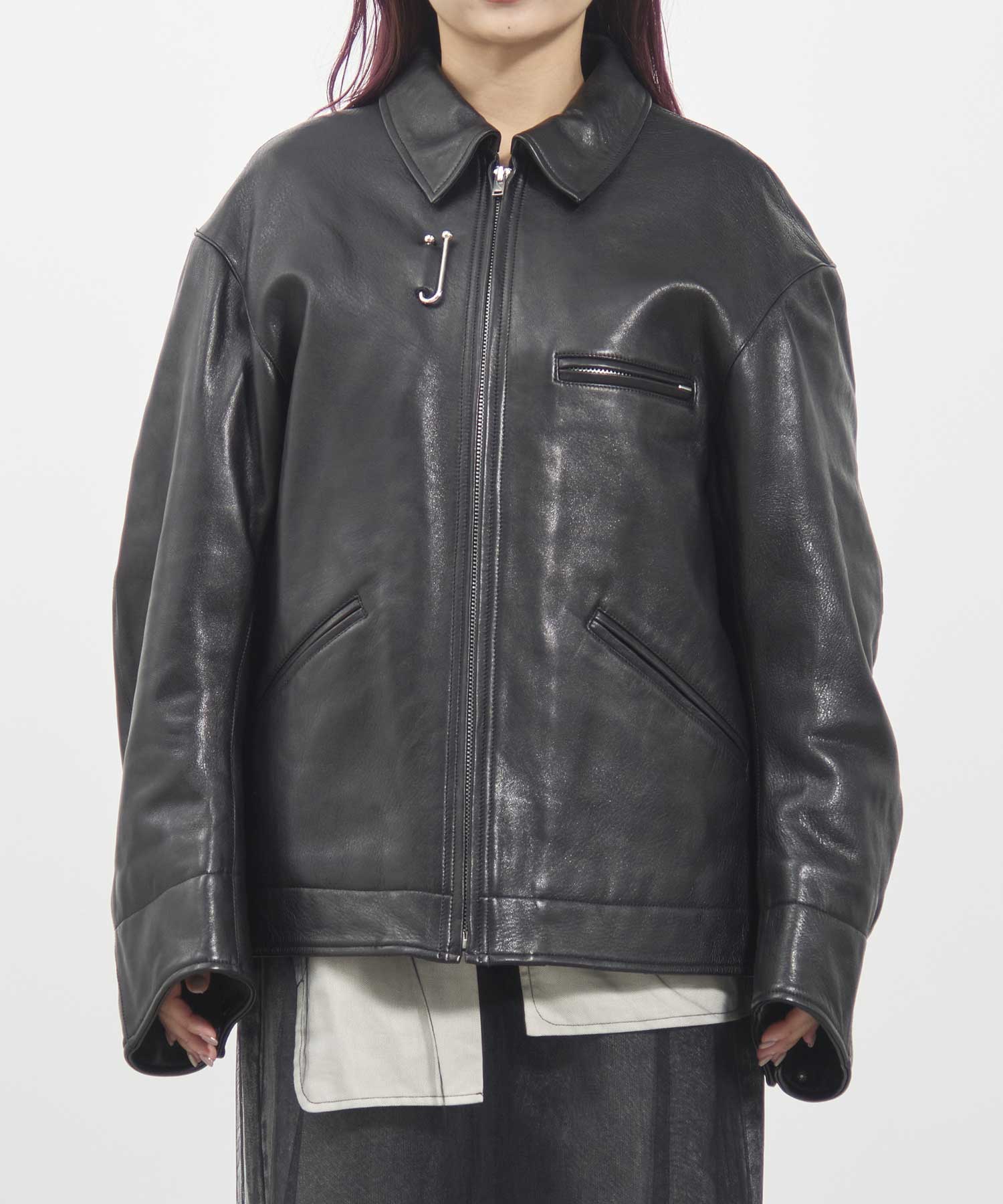 CJ-25147　Sheep Leather Jacket Chika Kisada