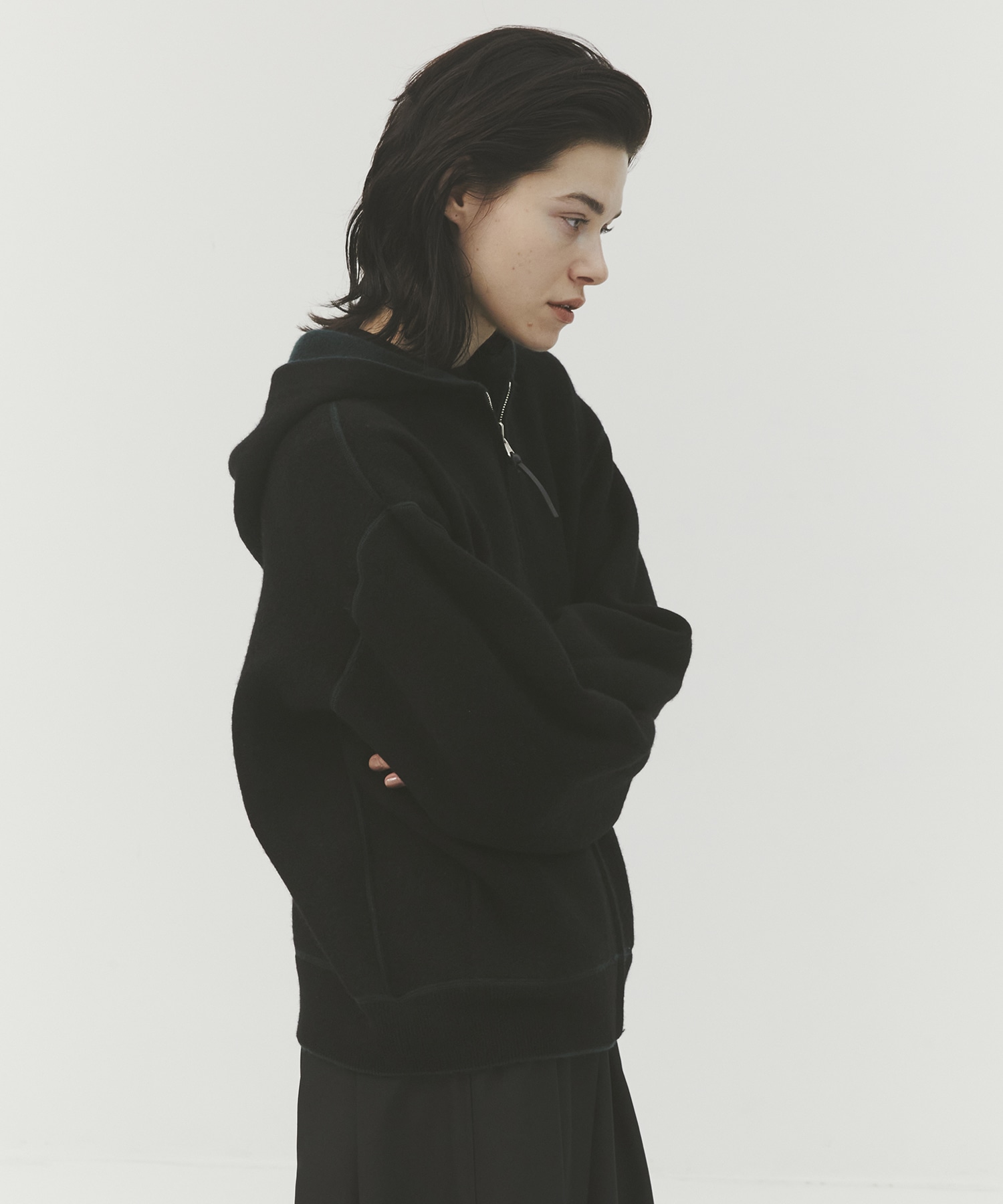 CASHMERE REVERSIBLE ZIP UP HOODIE THE TOKYO