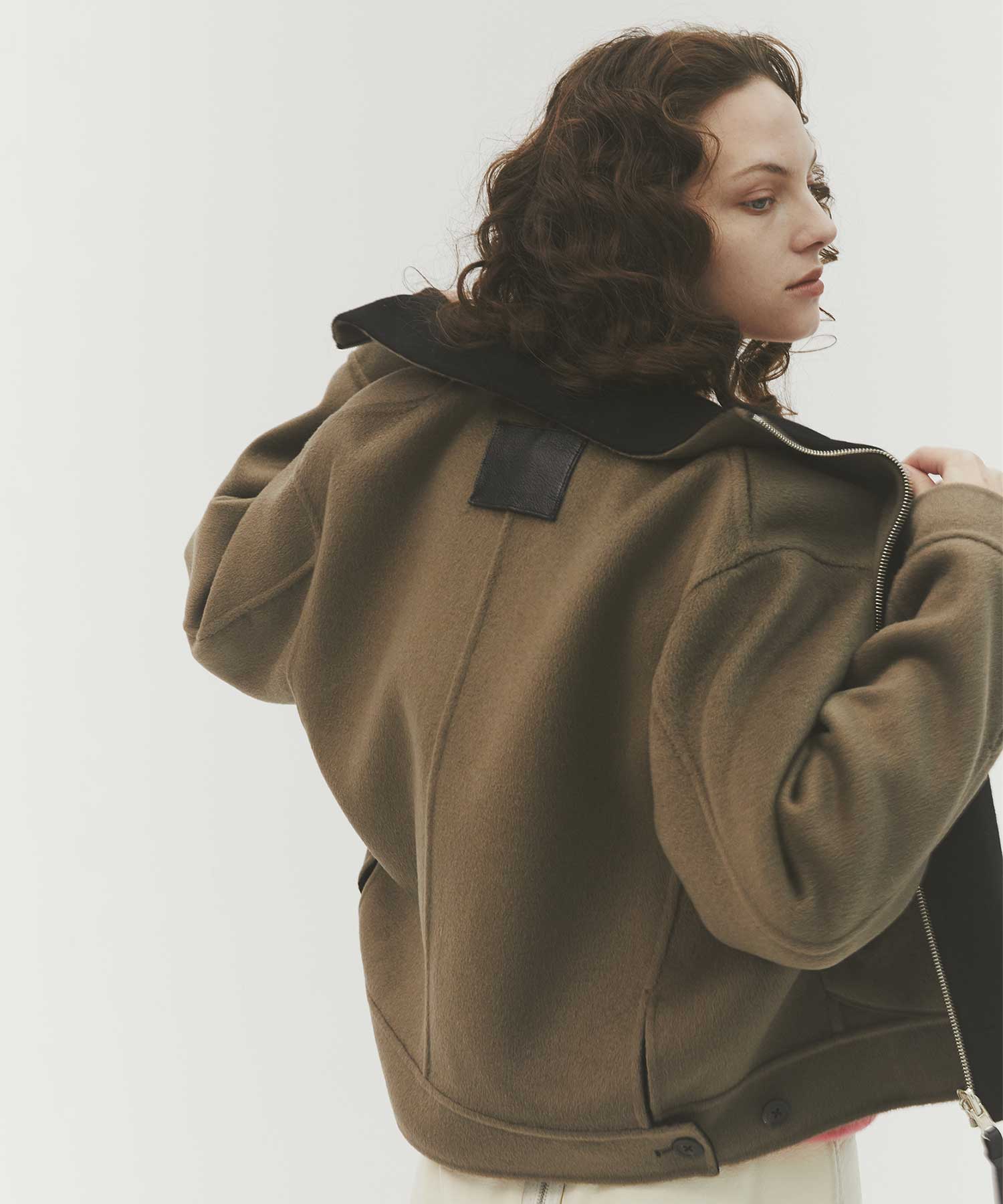 CASHMERE REVERSIBLE STAND ZIP BLOUSON THE TOKYO