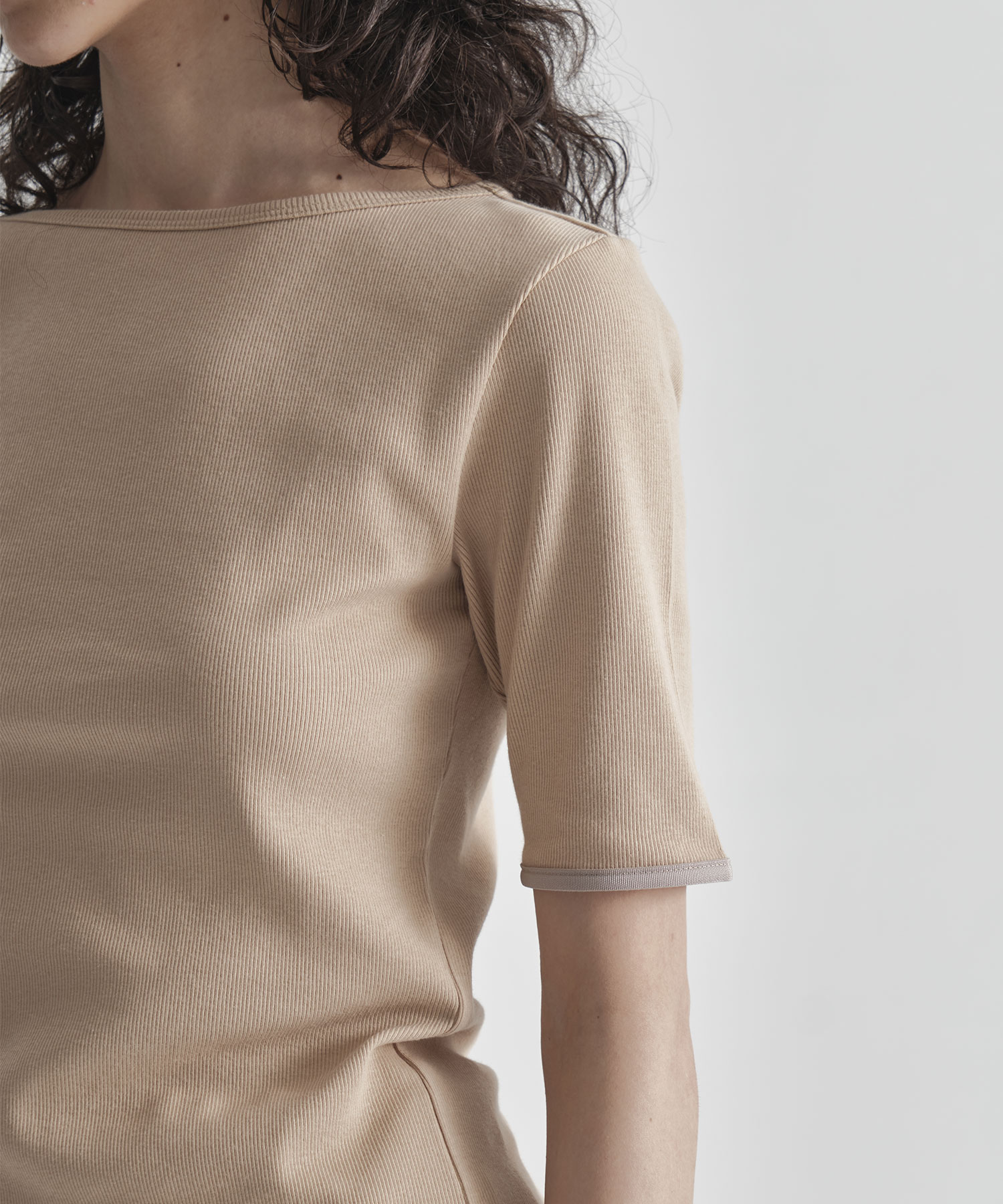 Boat Neck Rib Top THE TOKYO