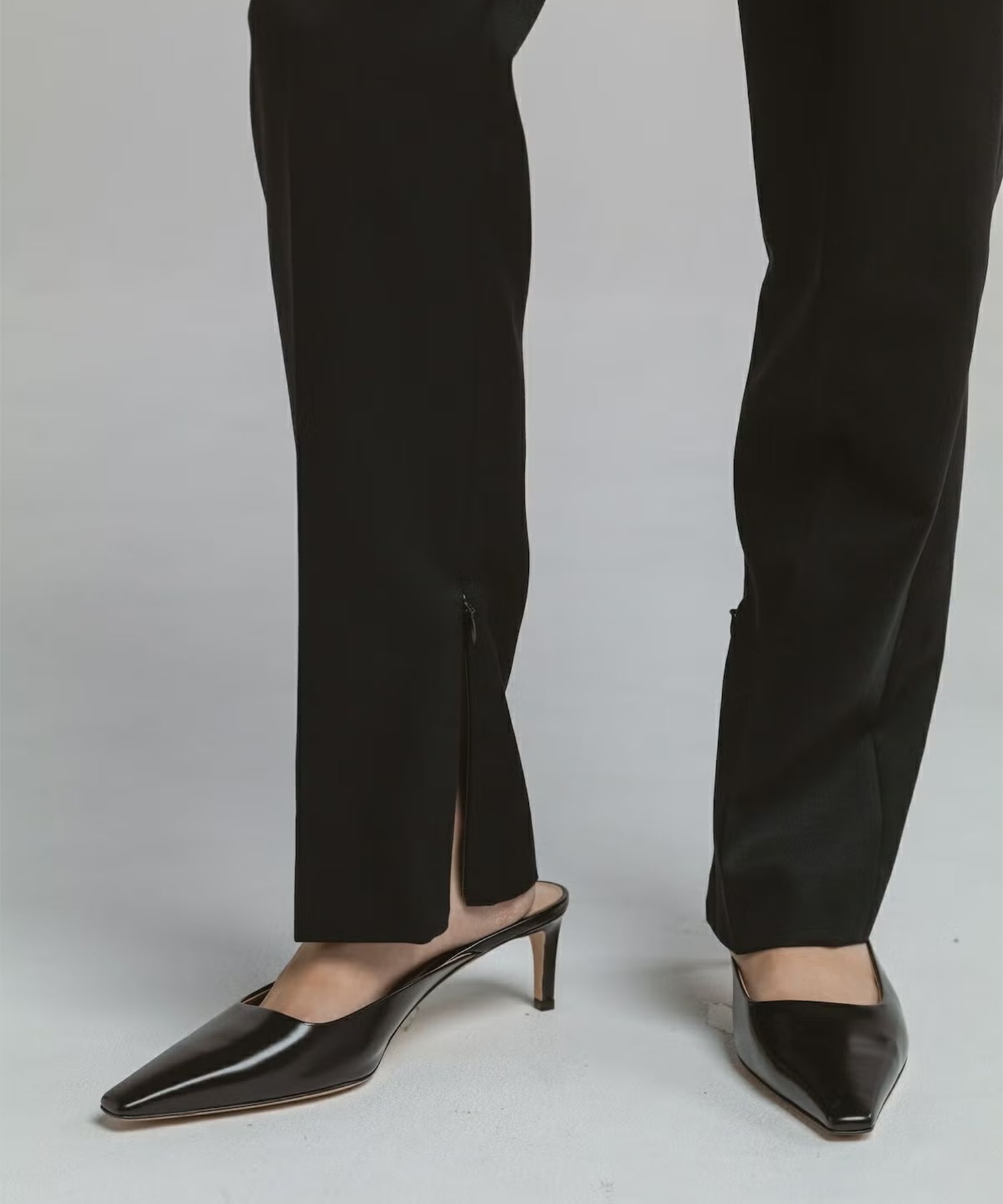 BLACK FORMAL INSIDE ZIP PANTS CINOH