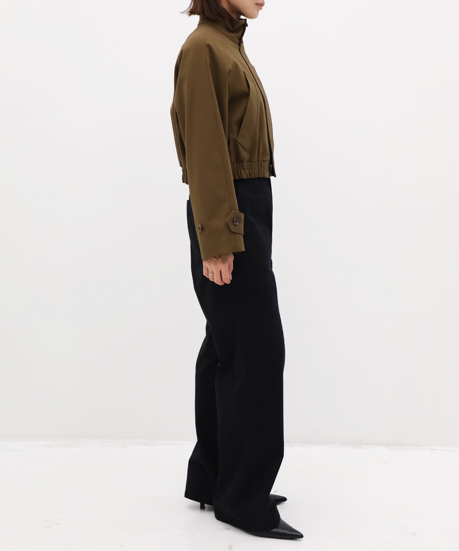 Double Cloth Stand Collar Blouson CITY TOKYO