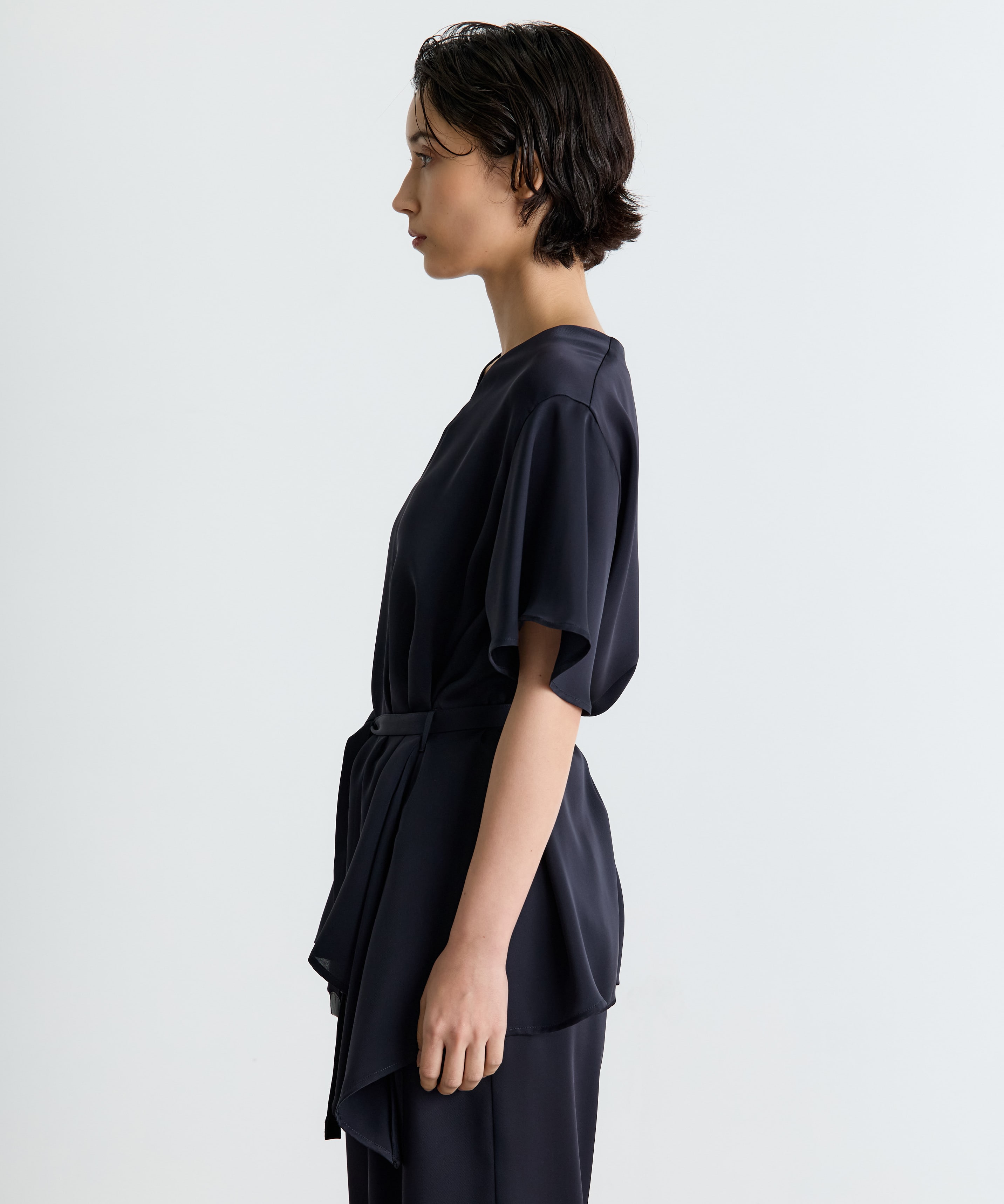 Satin Half Sleeve Blouse THE TOKYO