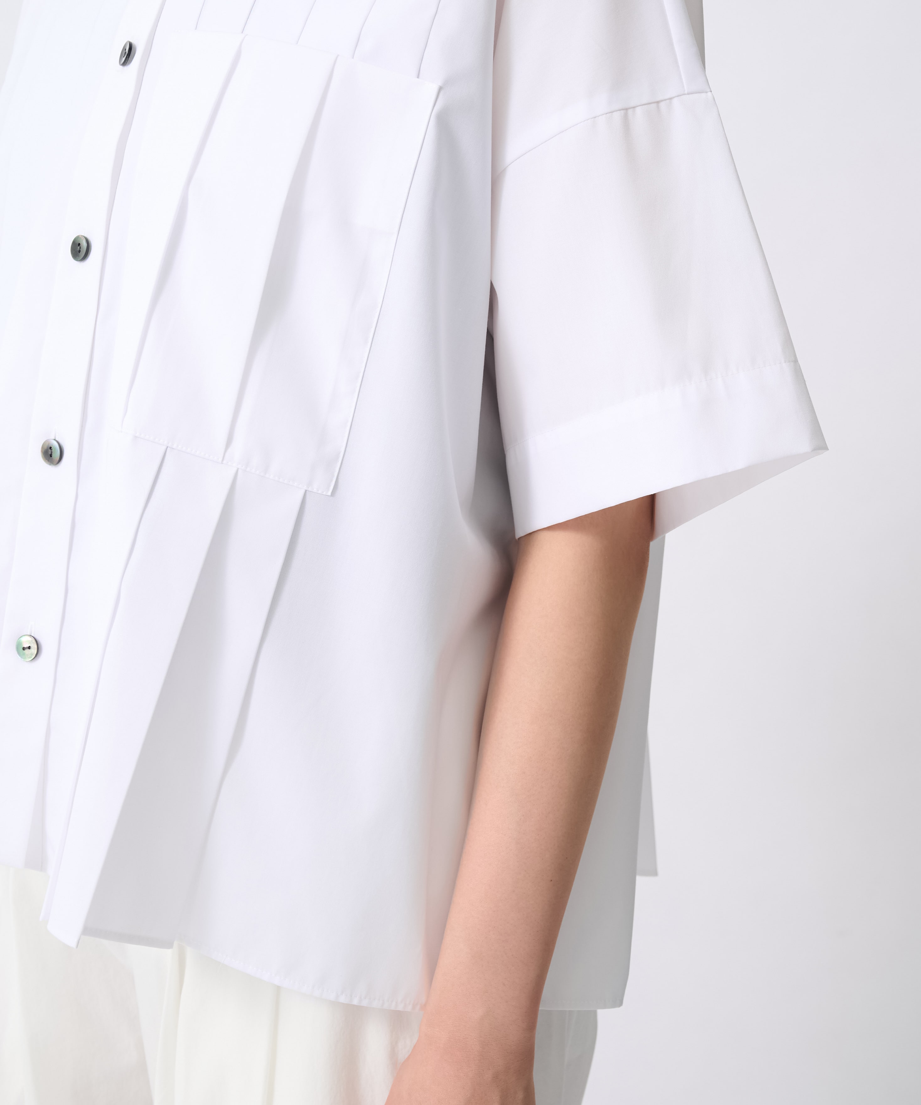 PLEATS WIDE BOX SHIRT ENFOLD