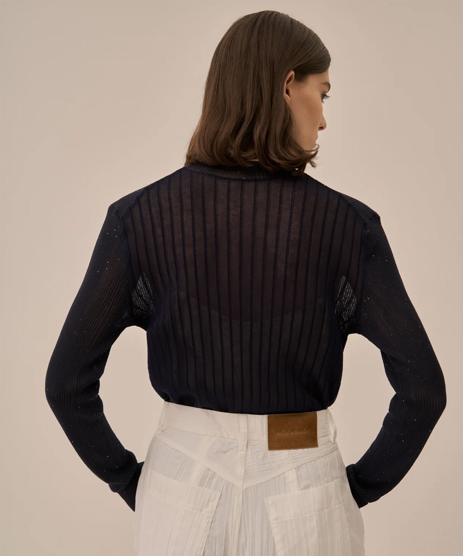 Basilia sequins knit pullover AKIRANAKA