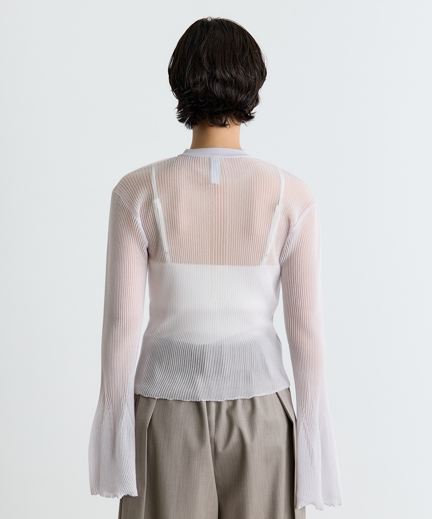 HYPHA LUCENT GLITTER BELL SLEEVE CARDIGAN CFCL