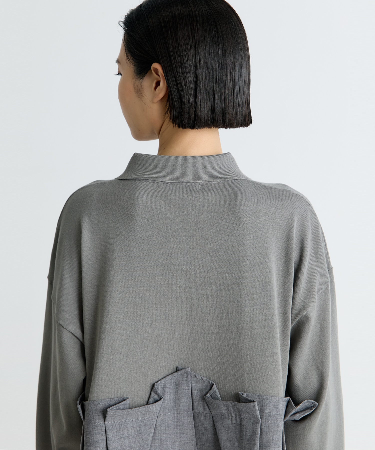 TACK DOCKING-HEM CARDIGAN ENFOLD