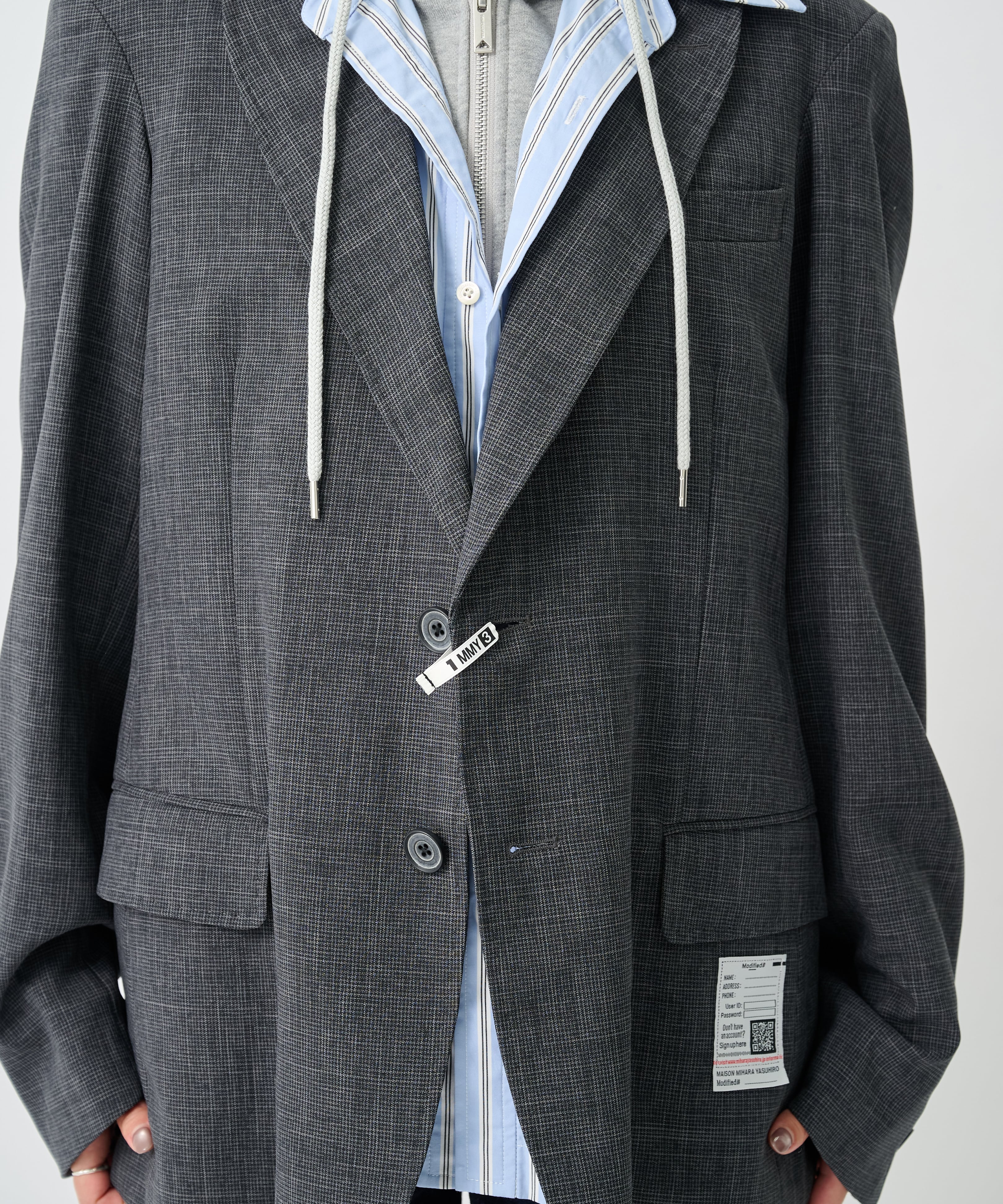 THREE LAYERED HOUNDSTOOTH JACKET Maison MIHARA YASUHIRO