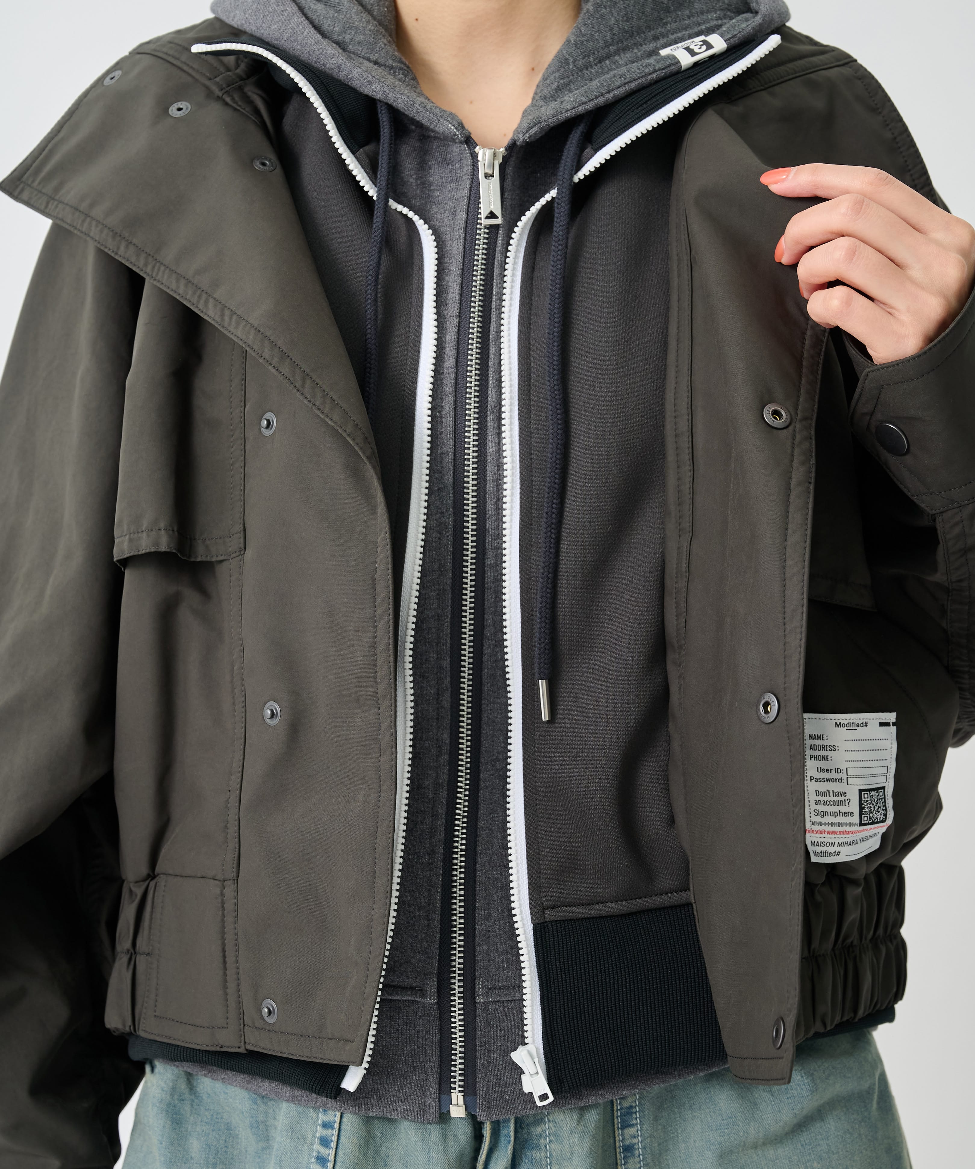 THREE LAYERED BONBER JACKET Maison MIHARA YASUHIRO