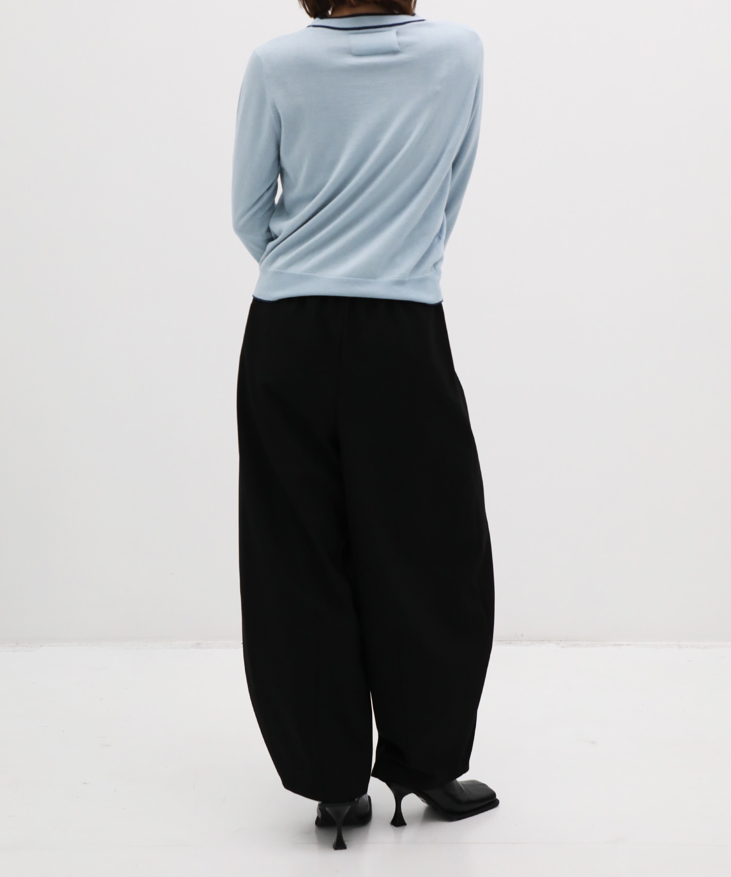 CASHMERE/SILK REVERSIBLE CREW NECK CARDIGAN THE TOKYO