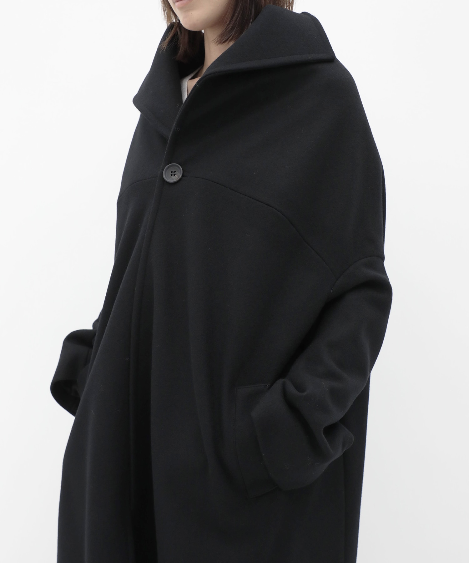 S100 MELTON DROPPED SHOULDER COAT Yohji Yamamoto