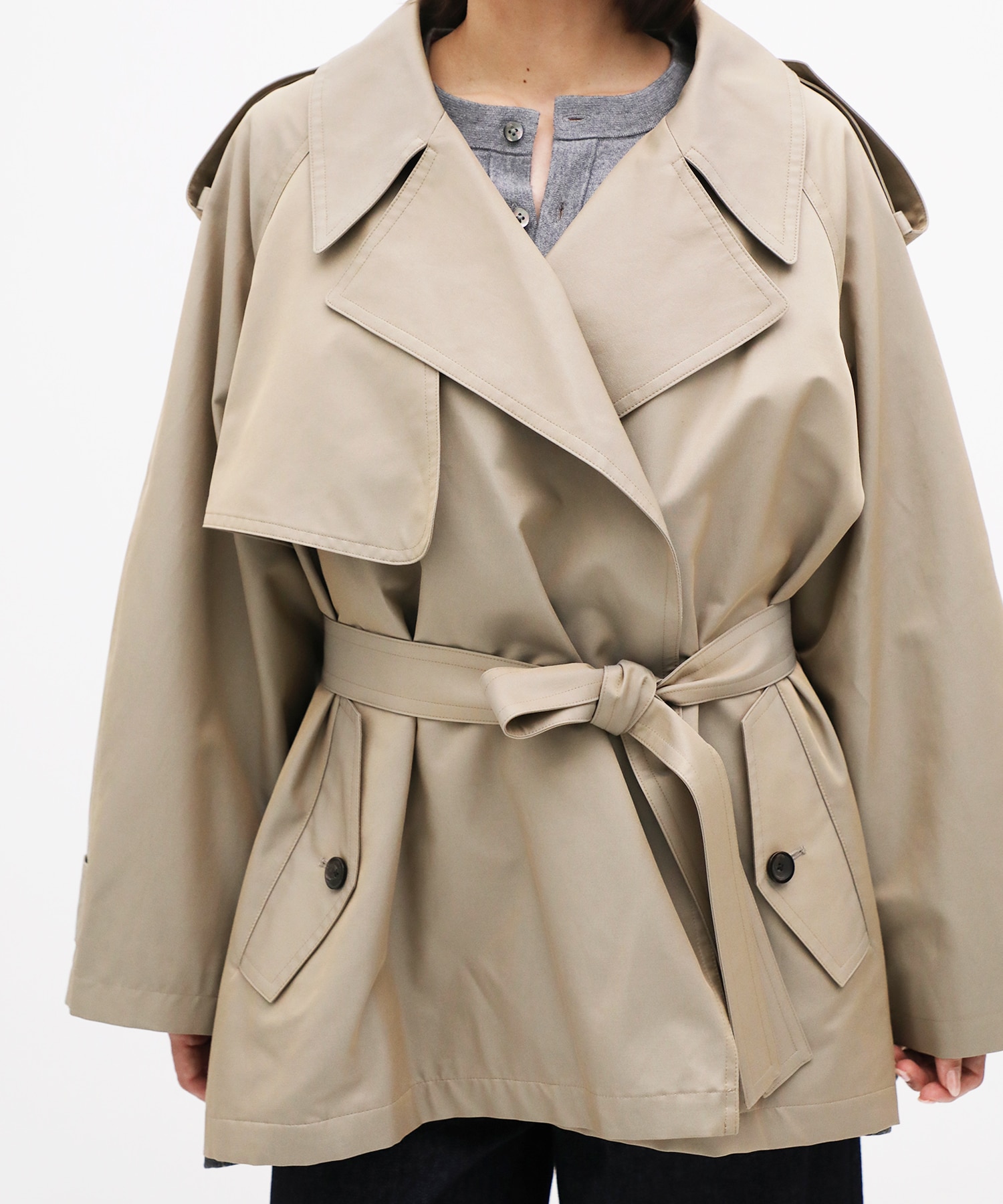 Chambray Trench Over Coat IIROT