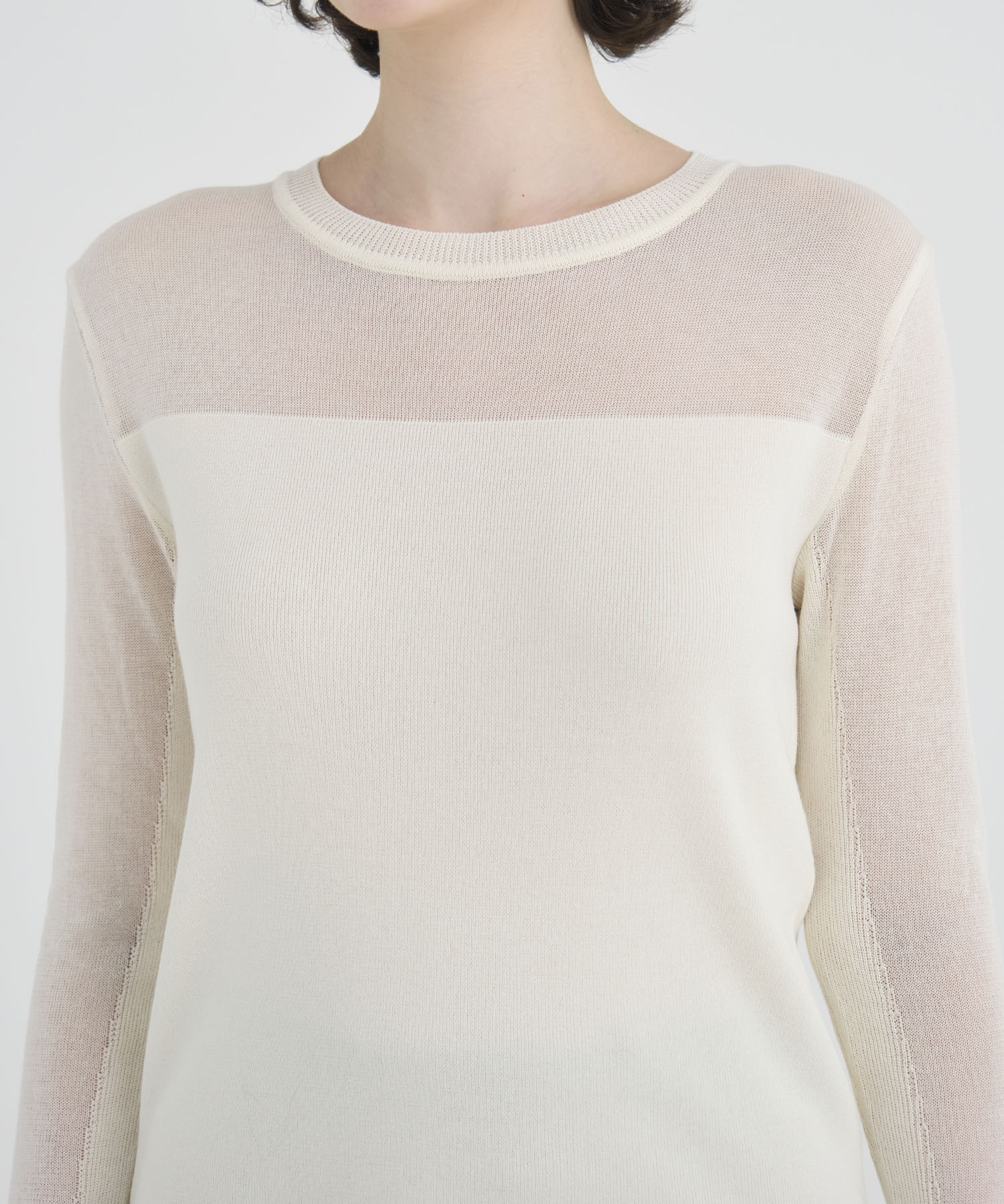 Sheer line Knit Tops RITAN