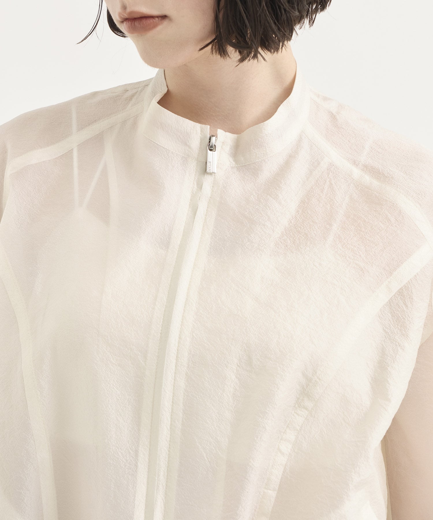 Rough Over Sheer Blouson RITAN