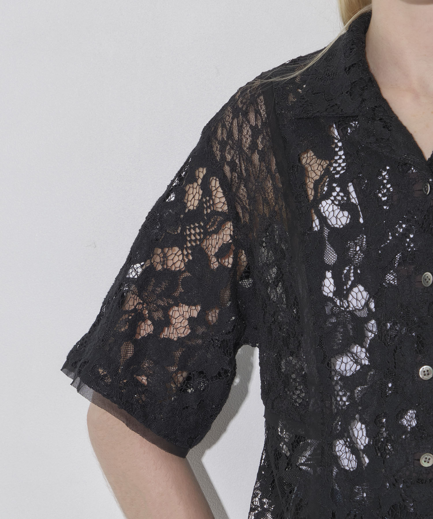 Open Collar Lace Shirts RITAN