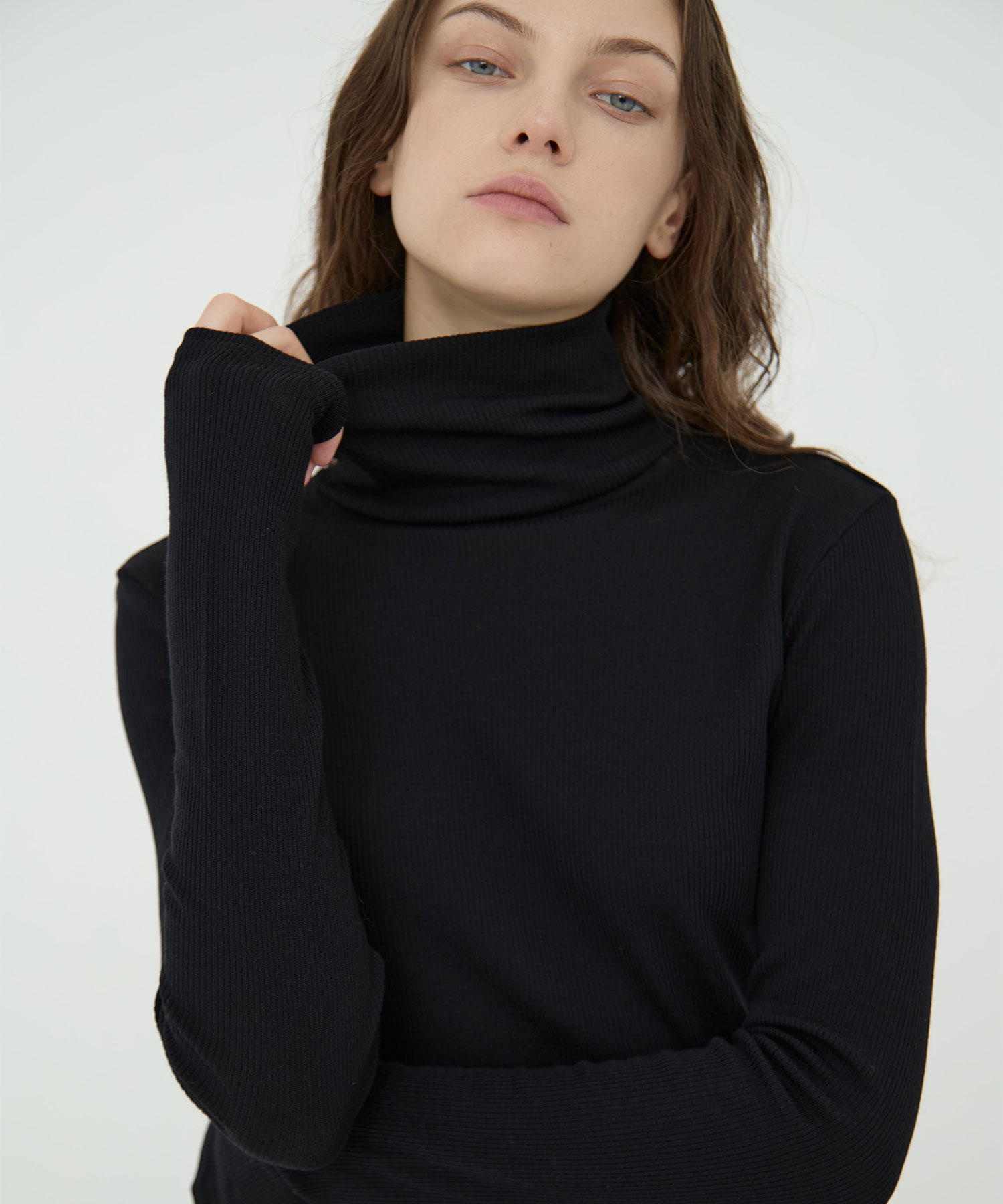 High Neck Wool Tops RITAN