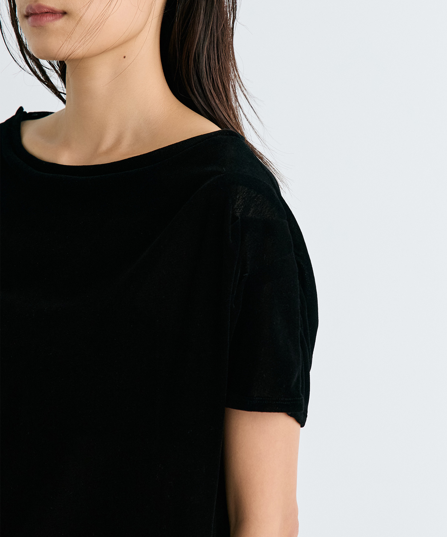 Velour One Shoulder T-Shirt RITAN