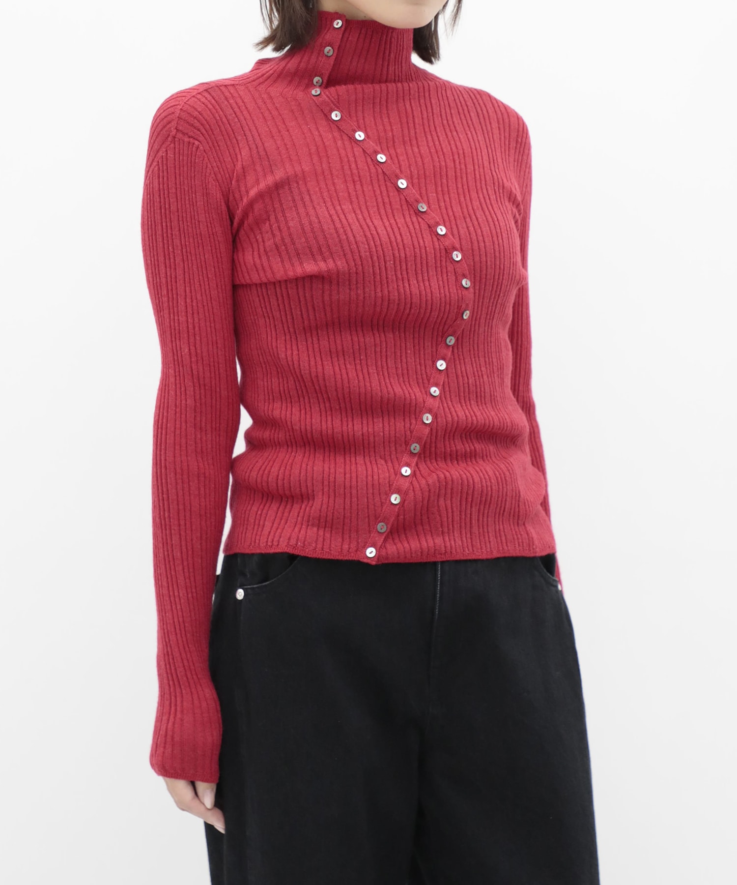 Cashmere Silk Arch Rib Knit RITAN