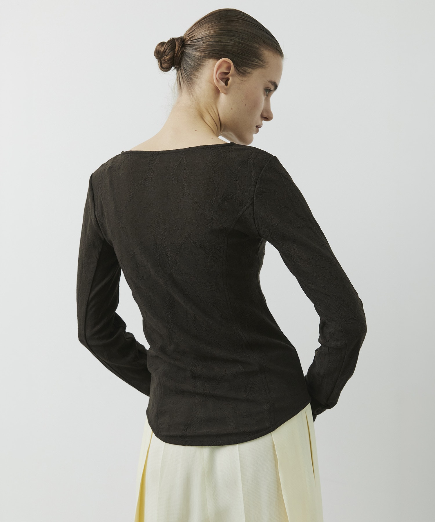 Jacquard Knit Long Tee CITY TOKYO