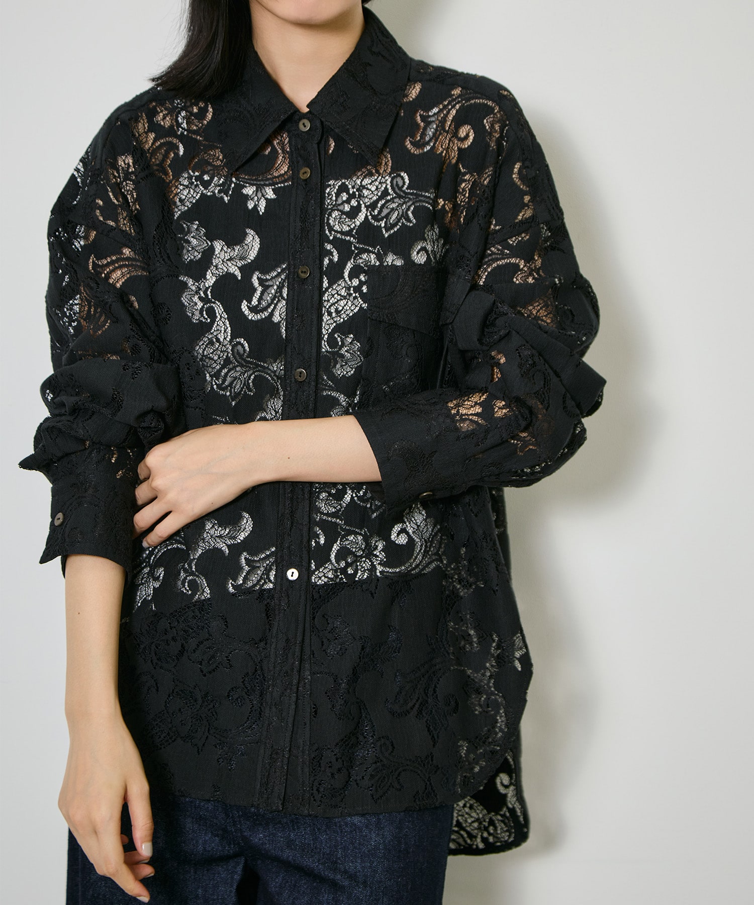 Cotton Lace Over Shirt CITY TOKYO