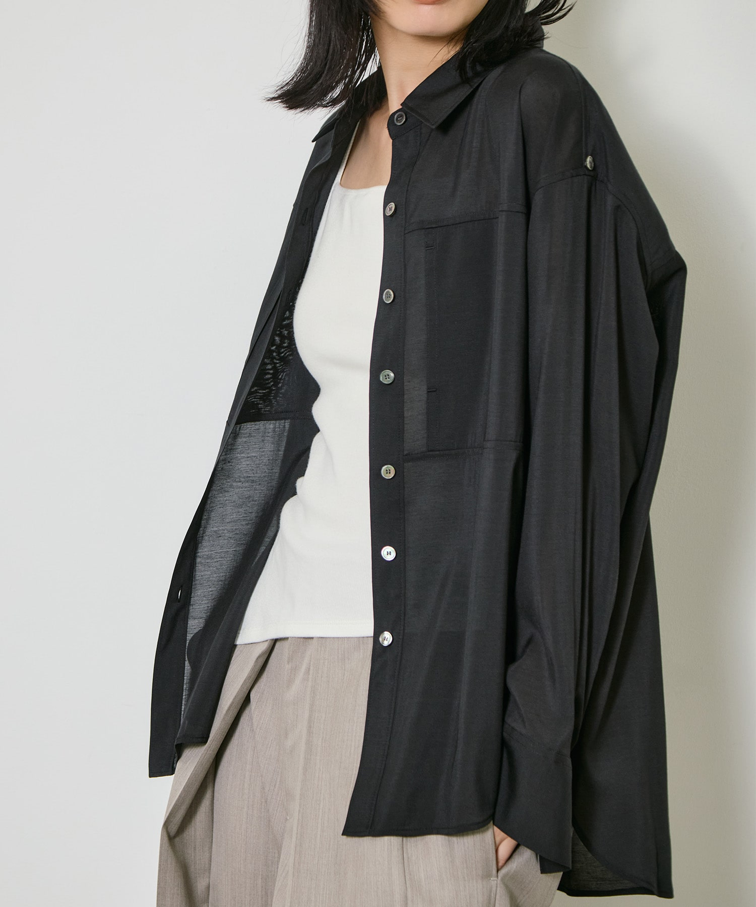 Silk Sheer Over Shirt 