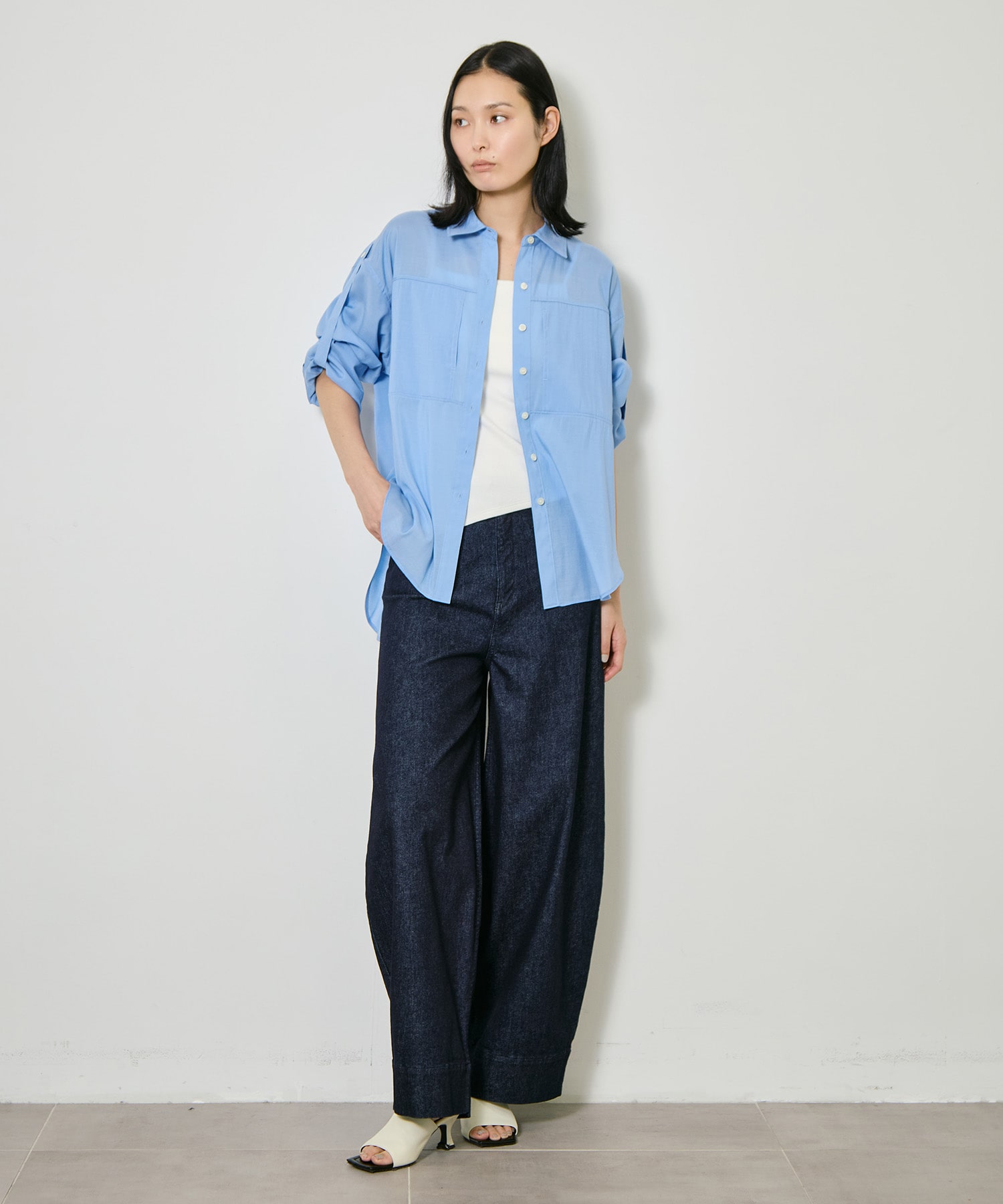 Silk Sheer Over Shirt CITY TOKYO