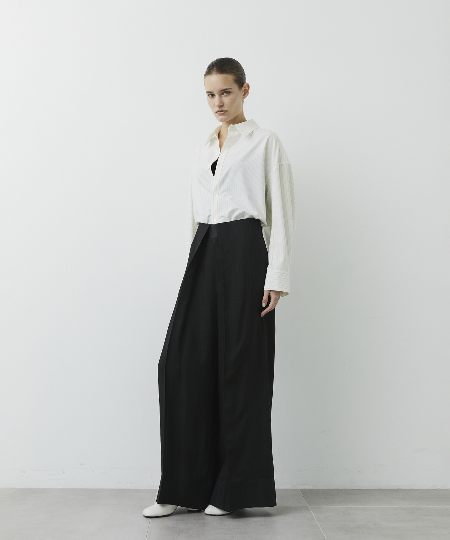 Viscose Twill Flare Trousers CITY TOKYO