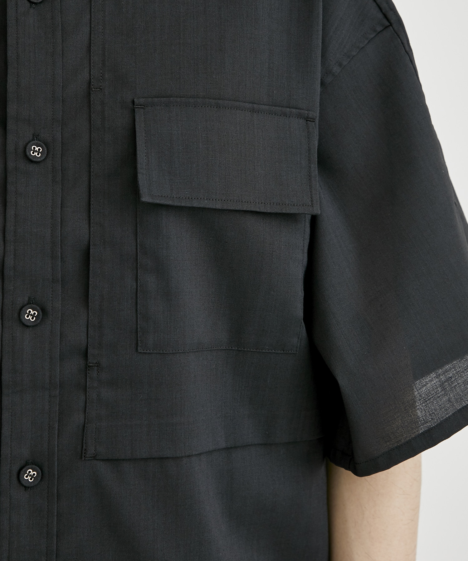 SOLOTEX WIDE S/S SHIRT(1 BLACK): White Mountaineering: MEN｜THE