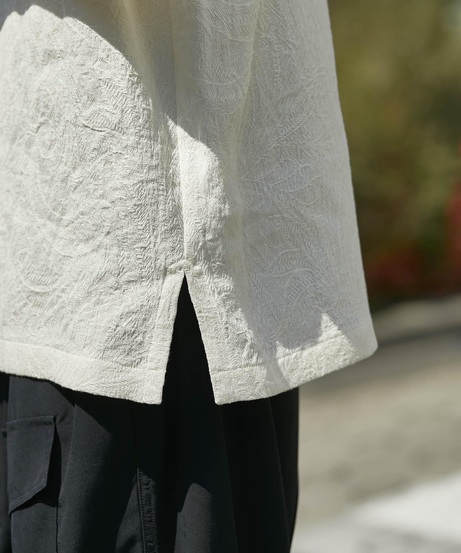 EX.OPEN COLLAR SHORT-SLEEVED SHIRT IRENISA