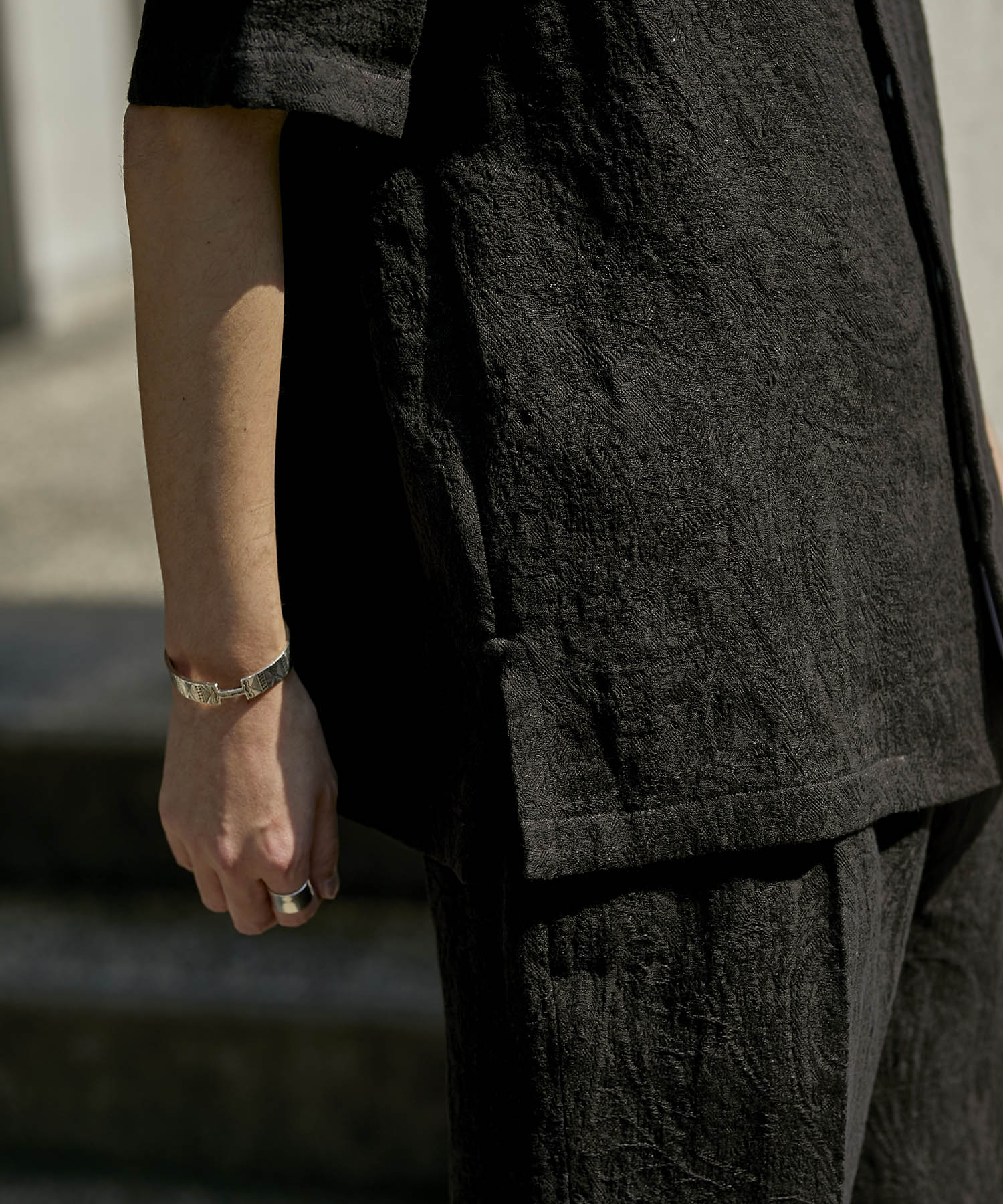 EX.OPEN COLLAR SHORT-SLEEVED SHIRT IRENISA