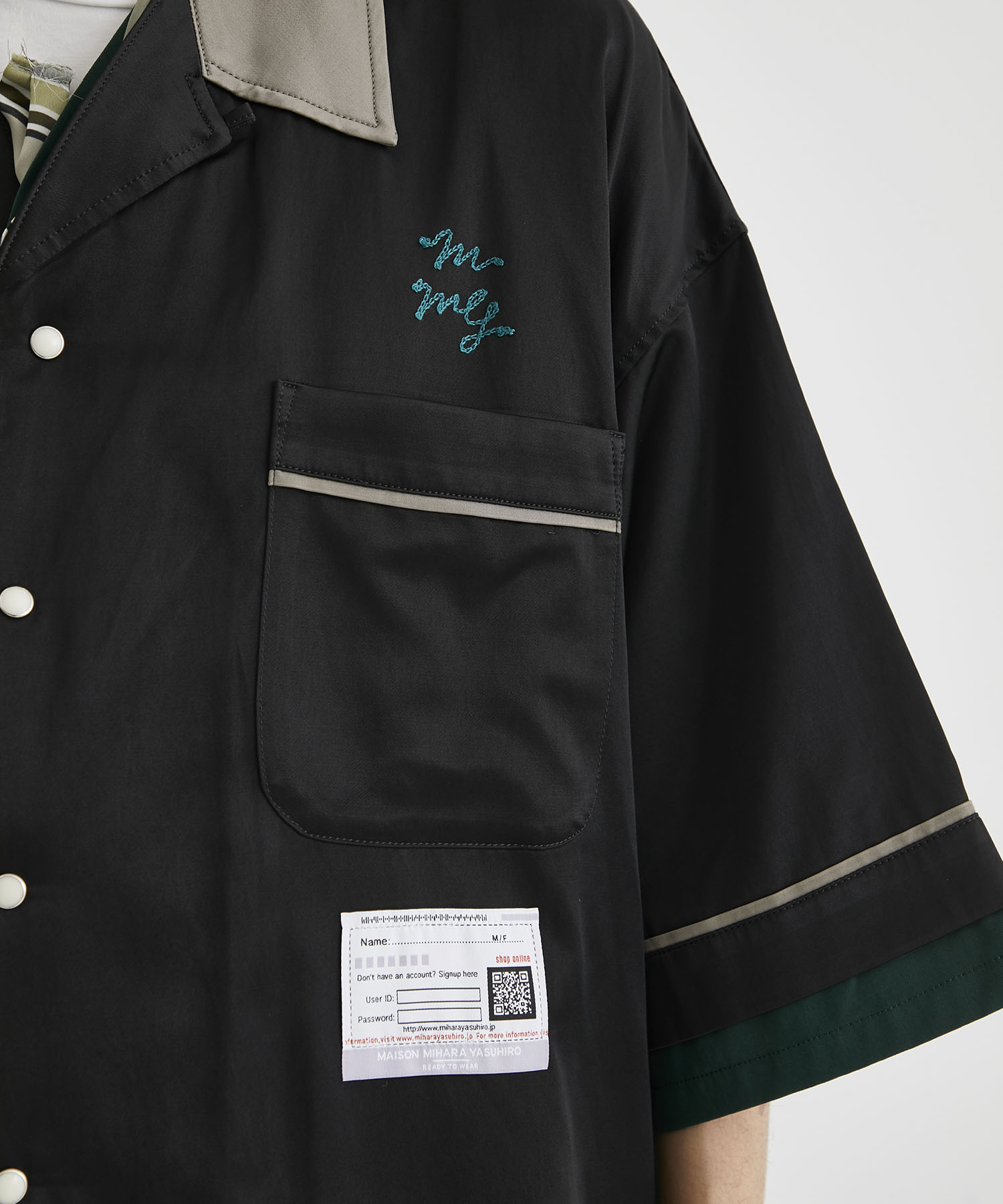 Mix Layered Bowling Shirts(44 BLACK): Maison MIHARA YASUHIRO: MEN 